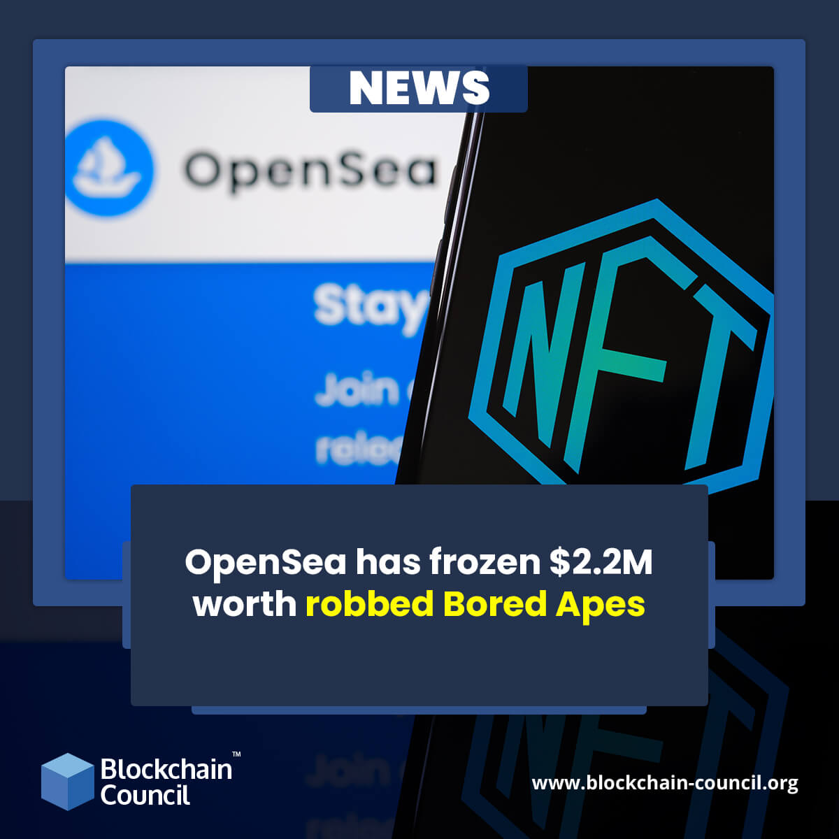 OpenSea has frozen $2.2M worth robbed Bored Apes