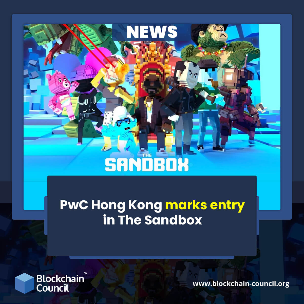 PwC Hong Kong marks entry in The Sandbox news emailer