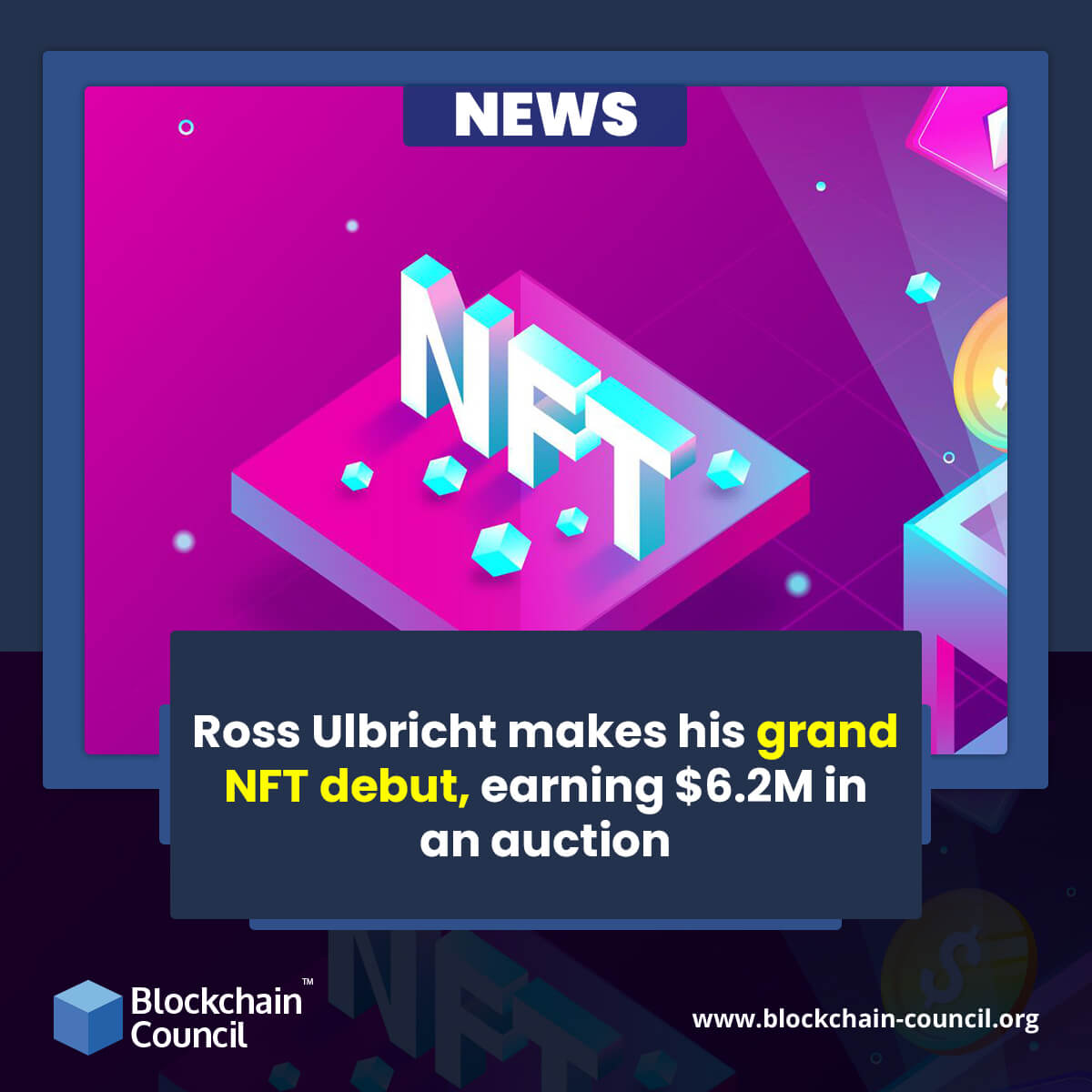 Ross Ulbricht makes his grand NFT debut, earning $6.2M in an auction
