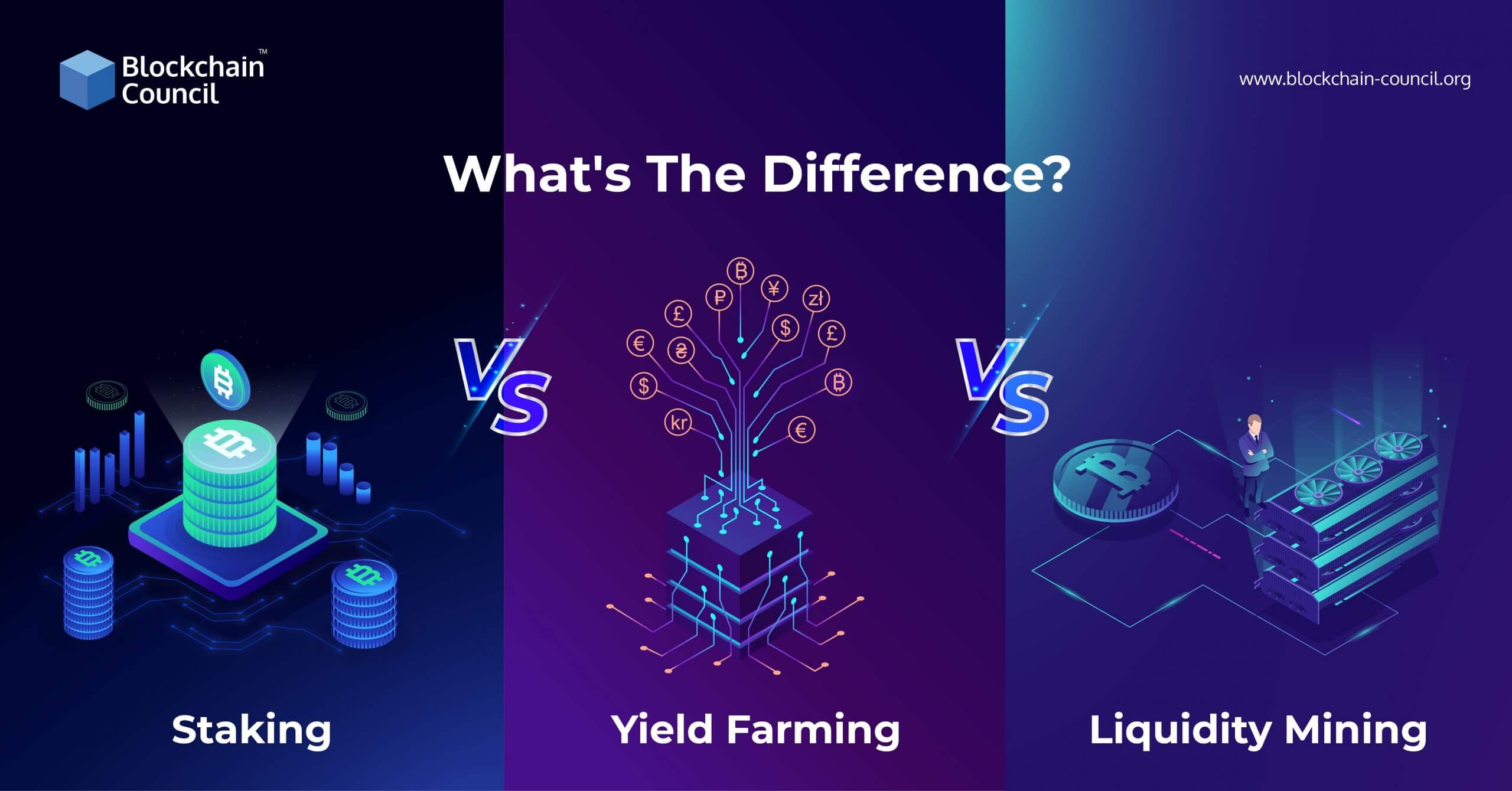 Staking vs Yield Farming vs Liquidity Mining- What's The Difference