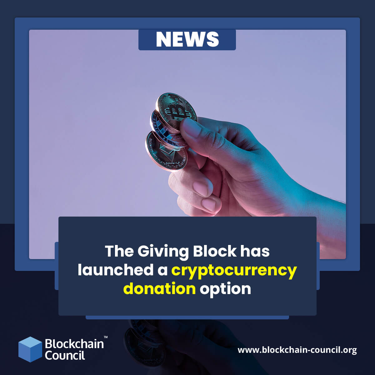 The Giving Block has launched a cryptocurrency donation option
