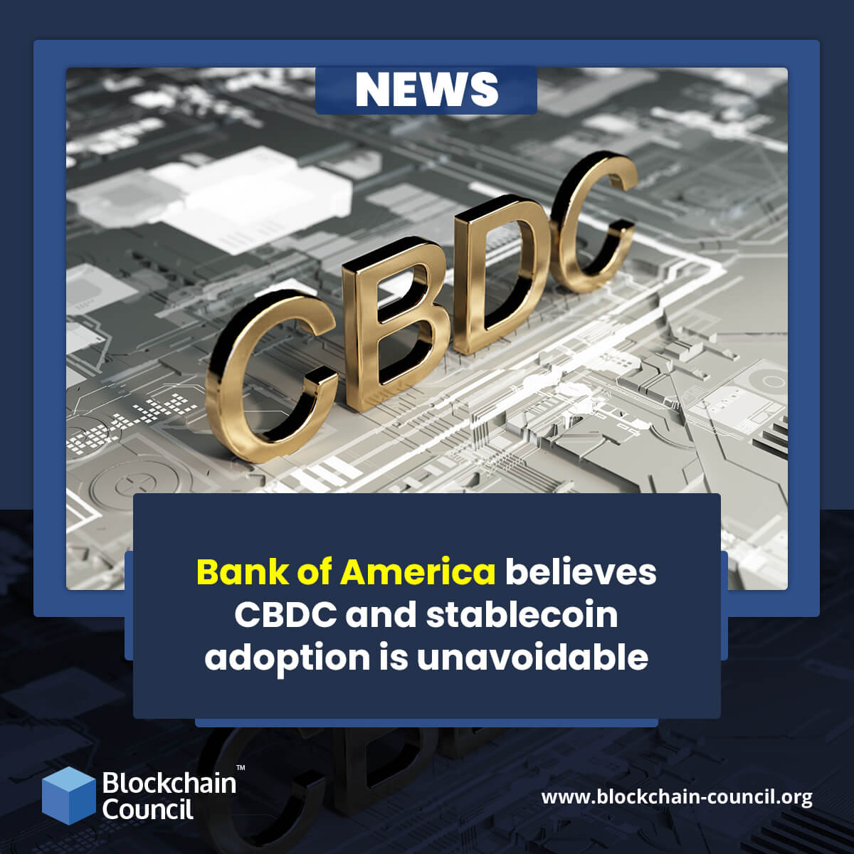 Bank of America believes CBDC and stablecoin adoption is unavoidable