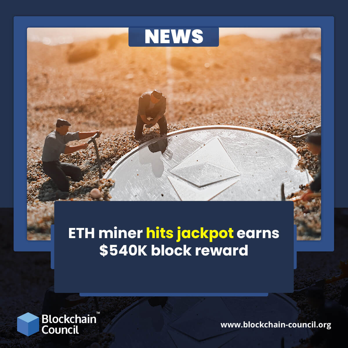 ETH miner hits jackpot earns $540K block reward