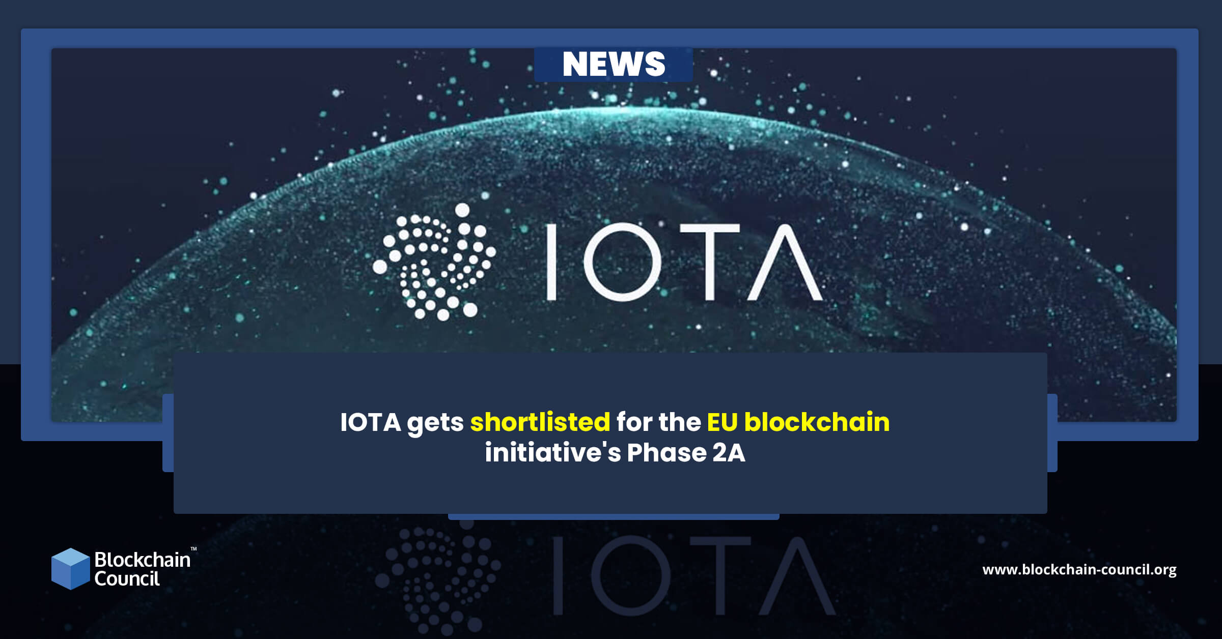 IOTA gets shortlisted for the EU blockchain initiative's Phase 2A