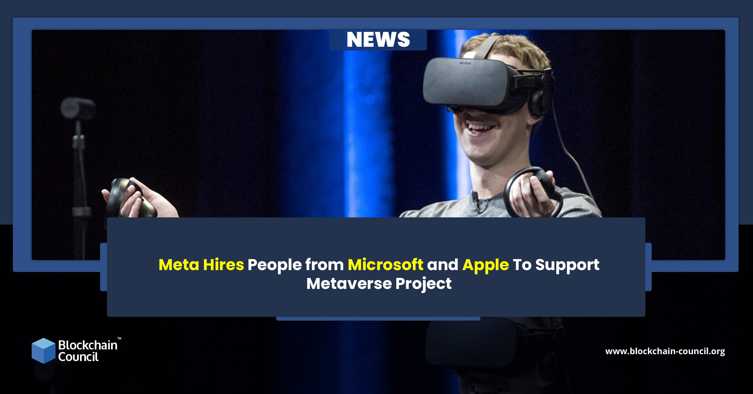 Meta Hires People from Microsoft and Apple To Support Metaverse Project
