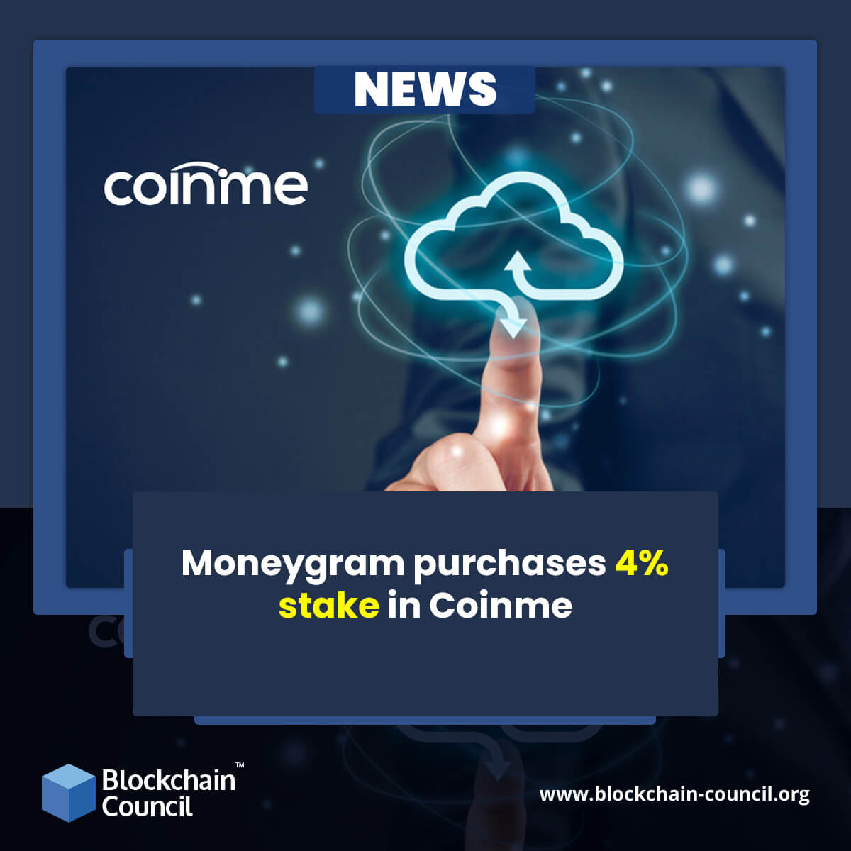 Moneygram purchases 4% stake in Coinme
