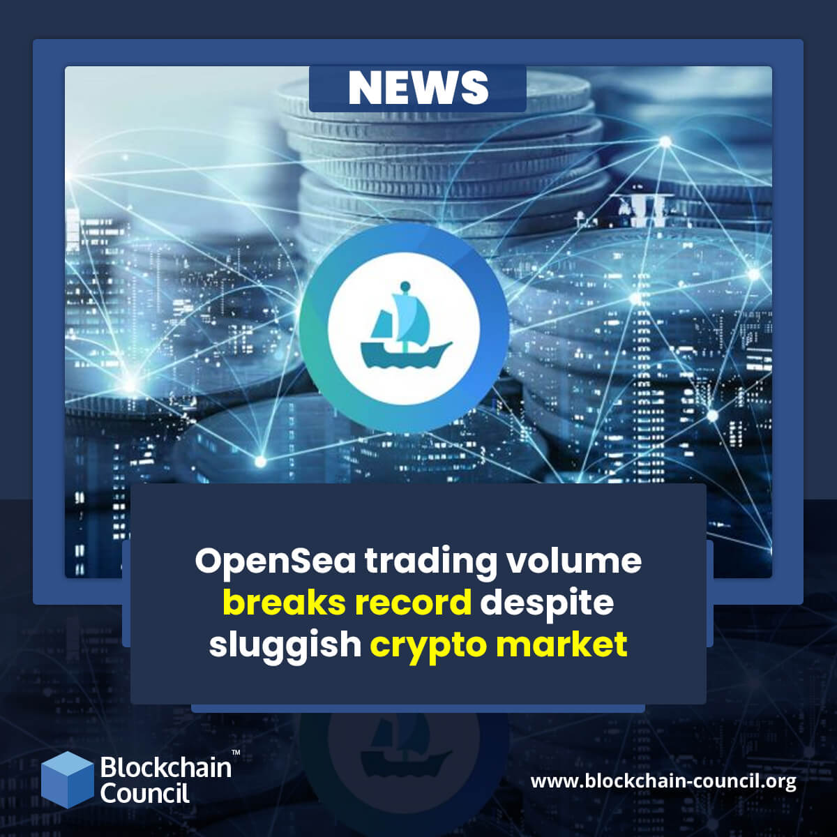 OpenSea trading volume breaks record despite sluggish crypto market