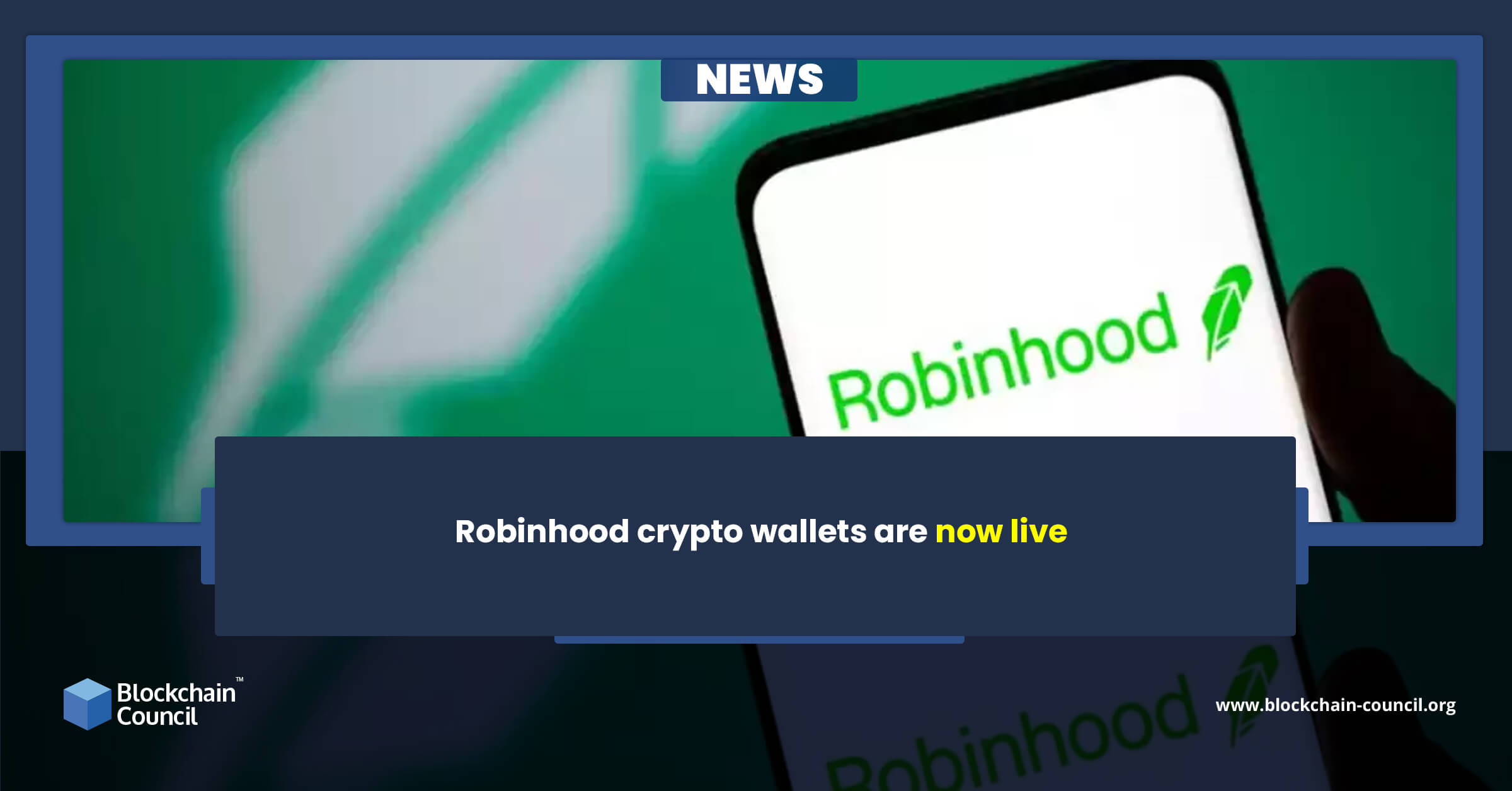 Robinhood crypto wallets are now live