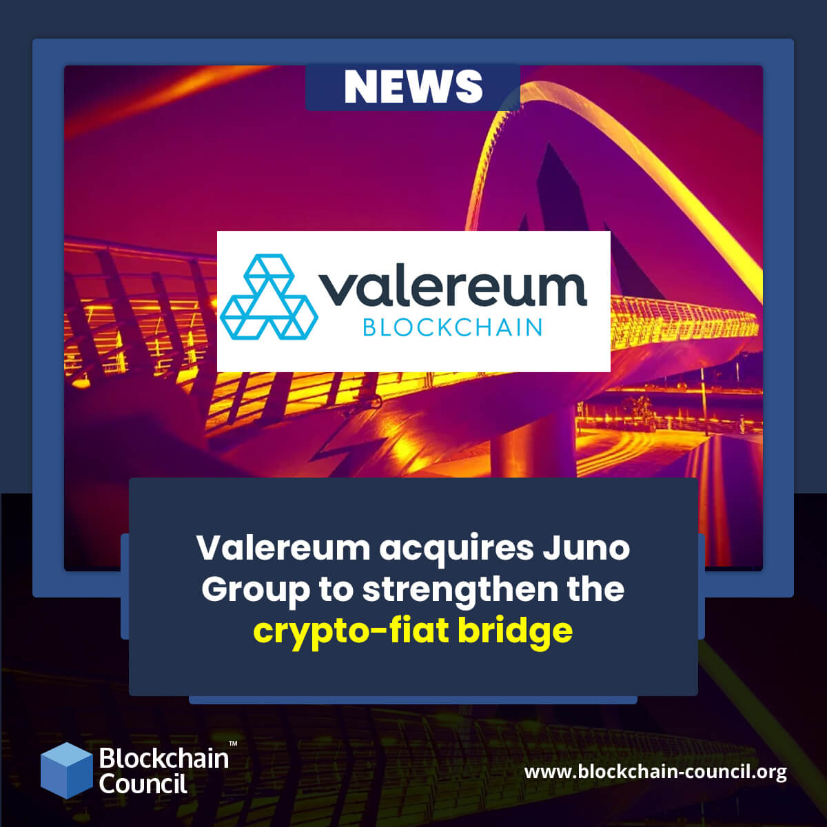 Valereum acquires Juno Group to strengthen the crypto-fiat bridge