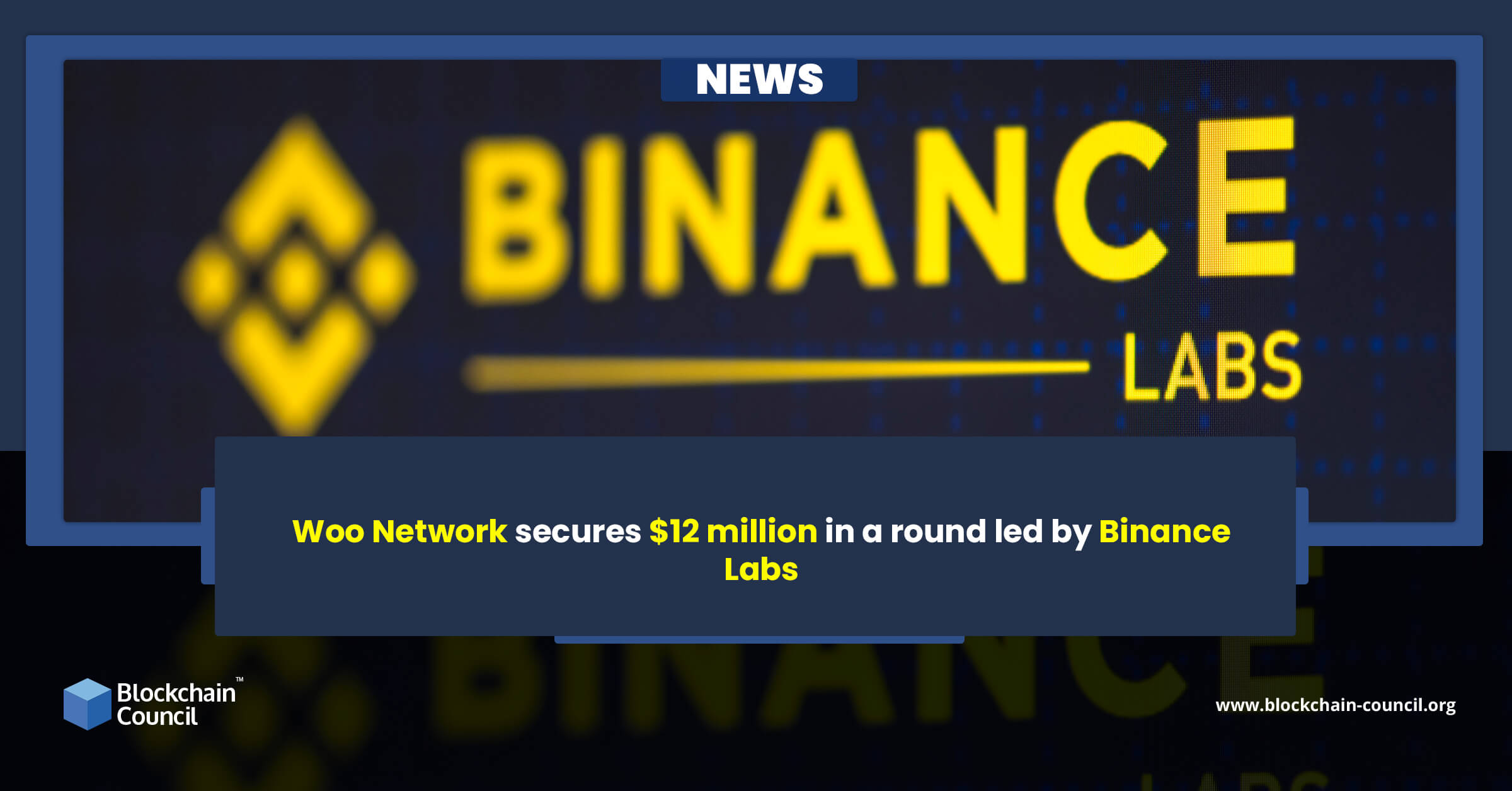 Woo Network secures $12 million in a round led by Binance Labs