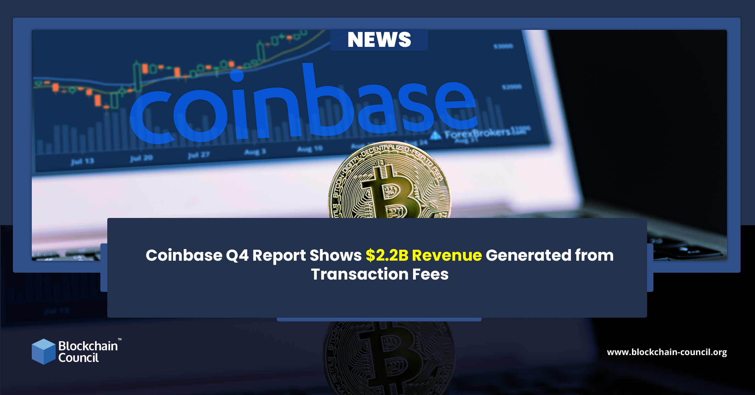 Coinbase Q4 Report Shows $2.2B Revenue Generated from Transaction Fees
