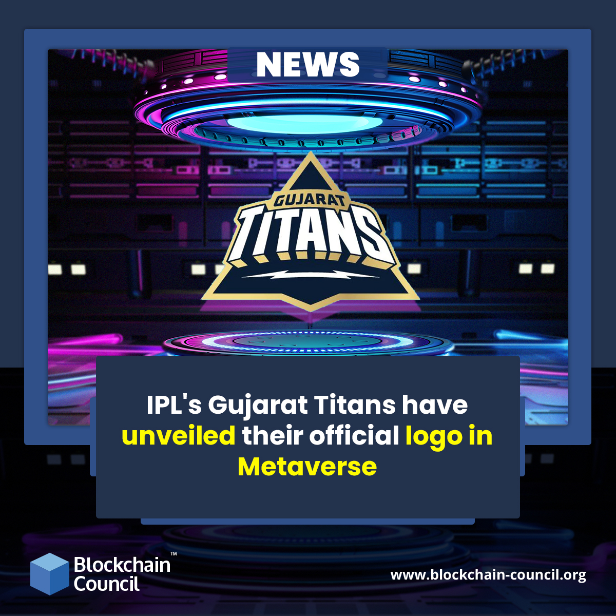 IPL's Gujarat Titans have unveiled their official logo in Metaverse