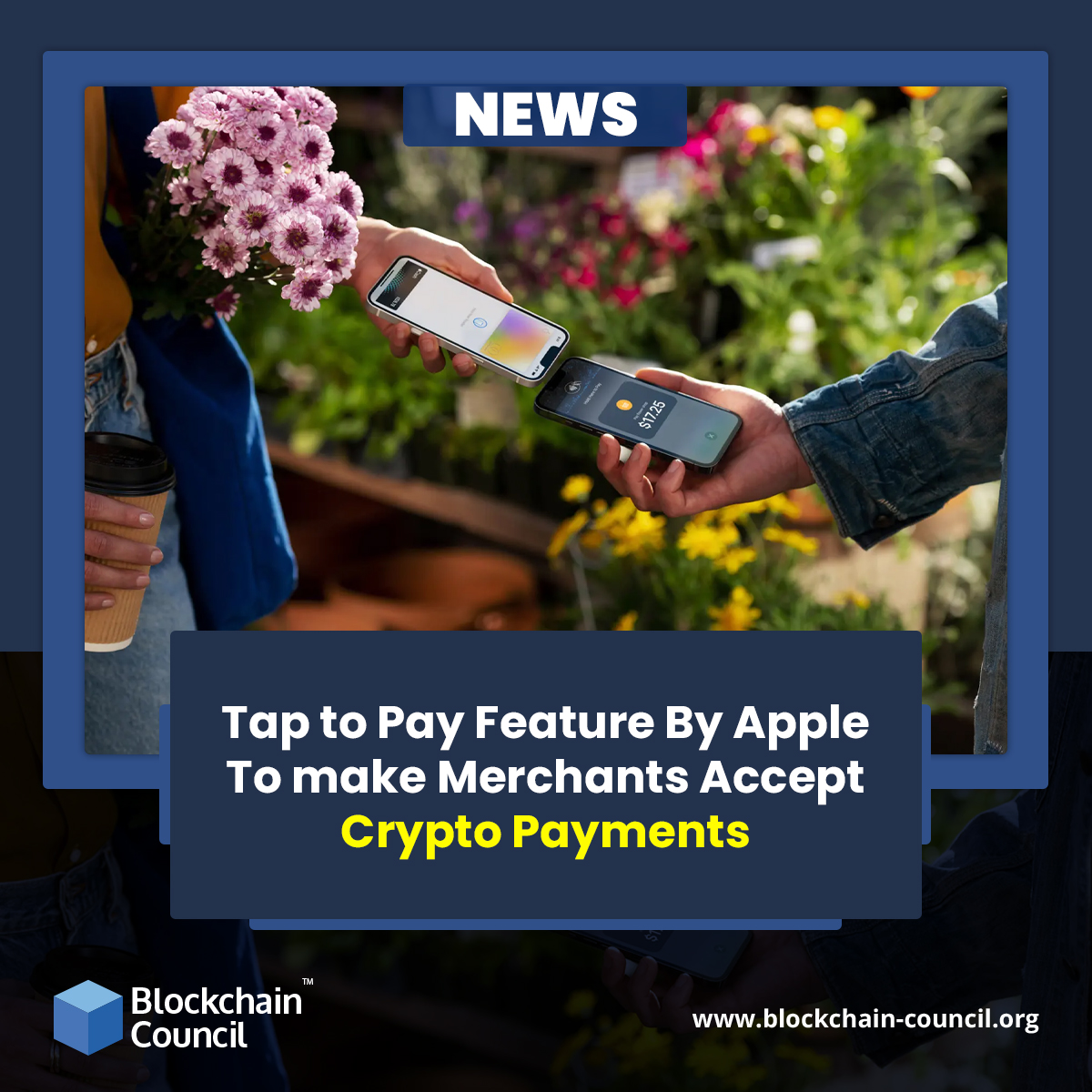 Tap to Pay Feature By Apple To make Merchants Accept Crypto Payments