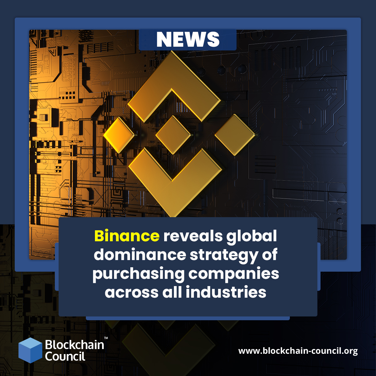 Binance reveals global dominance strategy of purchasing companies across all industries