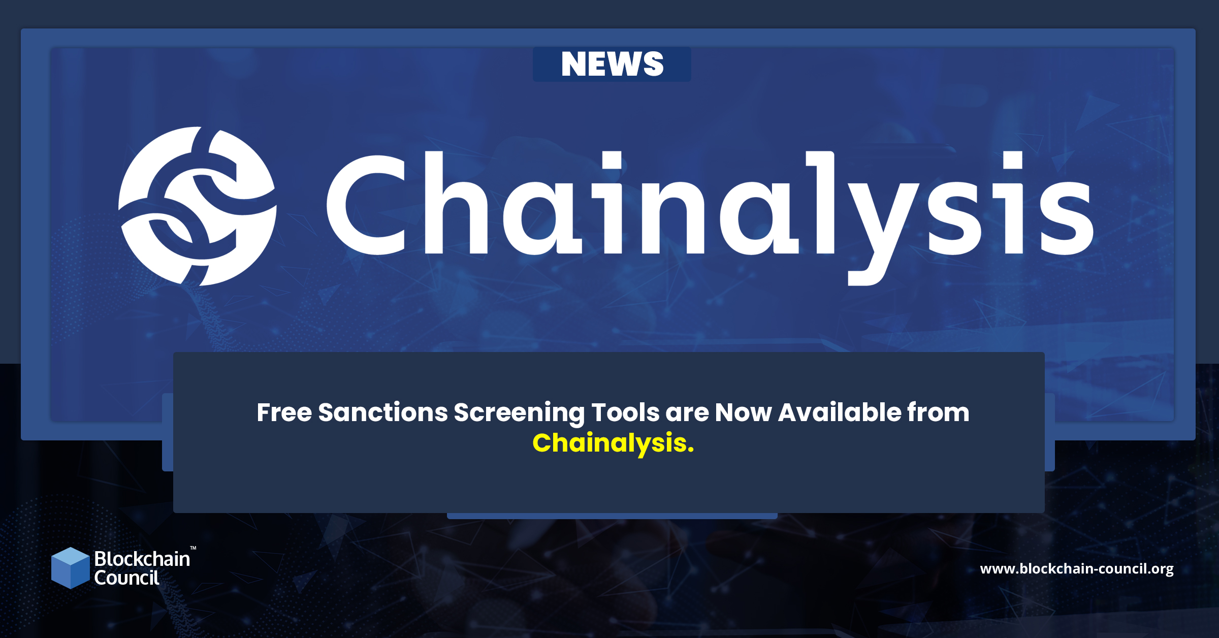 Free Sanctions Screening Tools are Now Available from Chainalysis