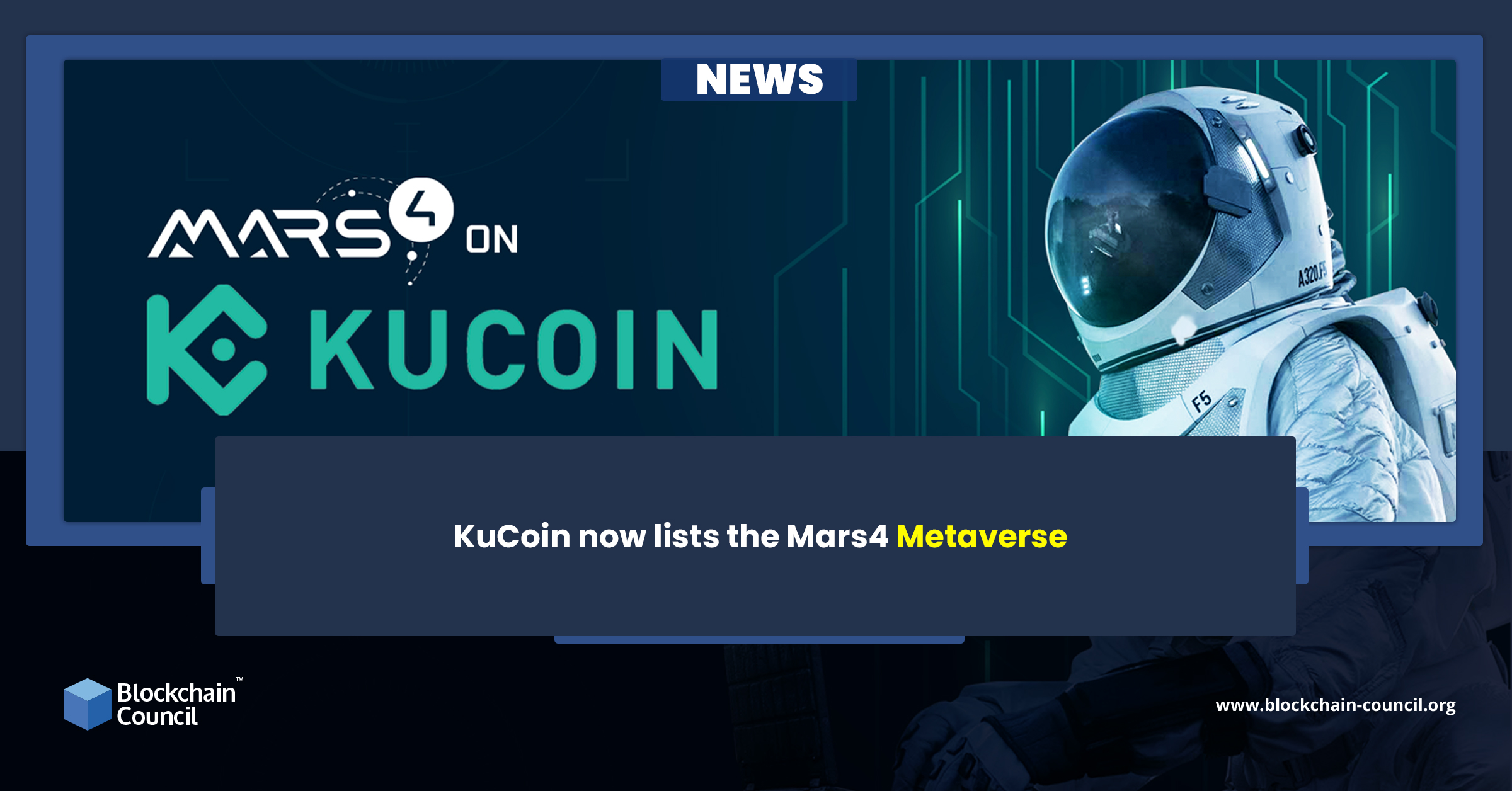 KuCoin now lists the Mars4 Metaverse