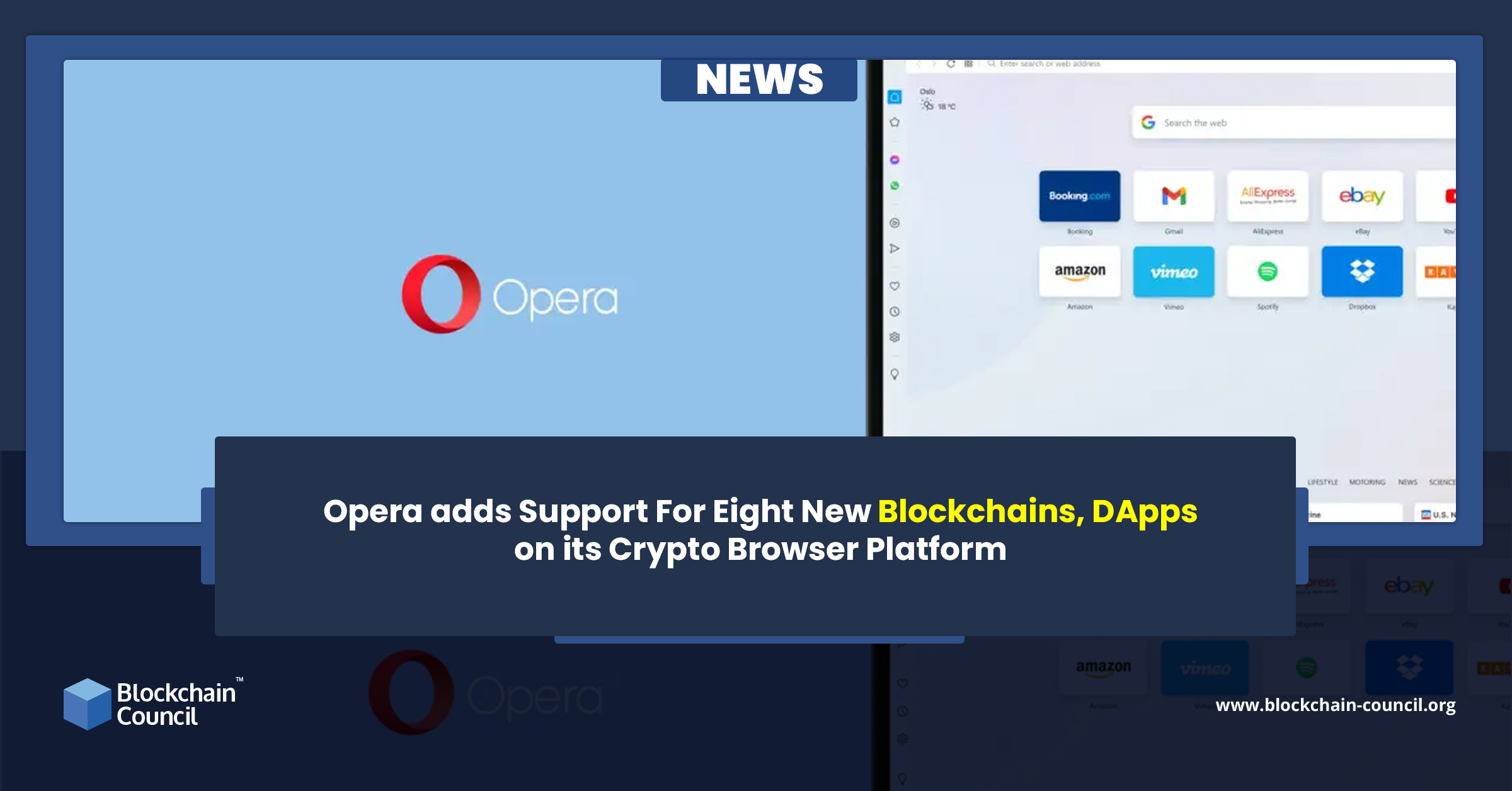 Opera adds Support For Eight New Blockchains, DApps on its Crypto Browser Platform