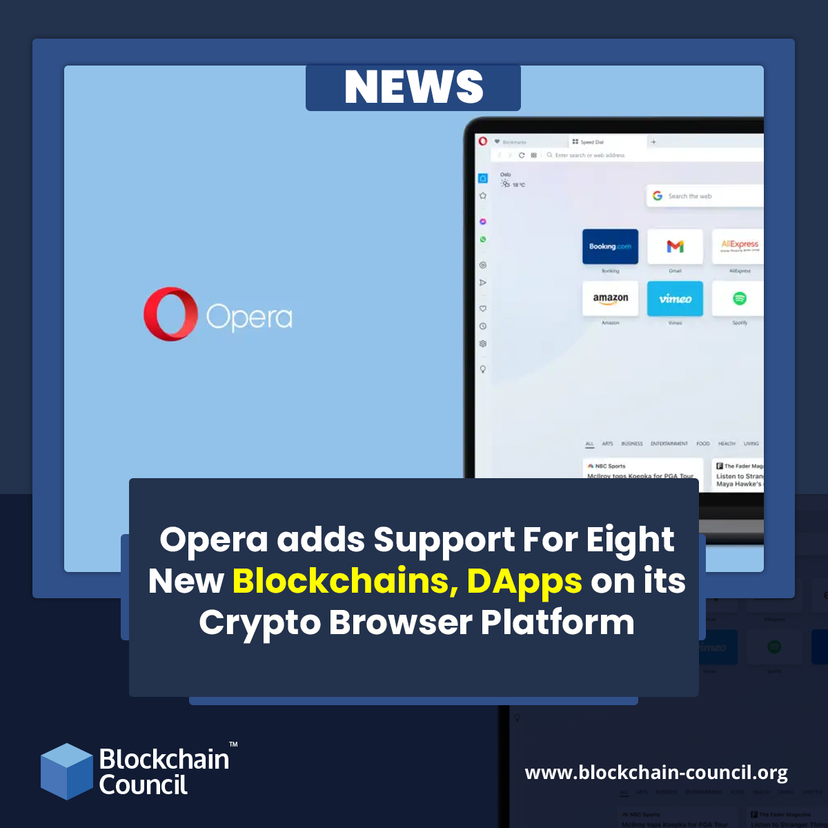 Opera adds Support For Eight New Blockchains, DApps on its Crypto Browser Platform