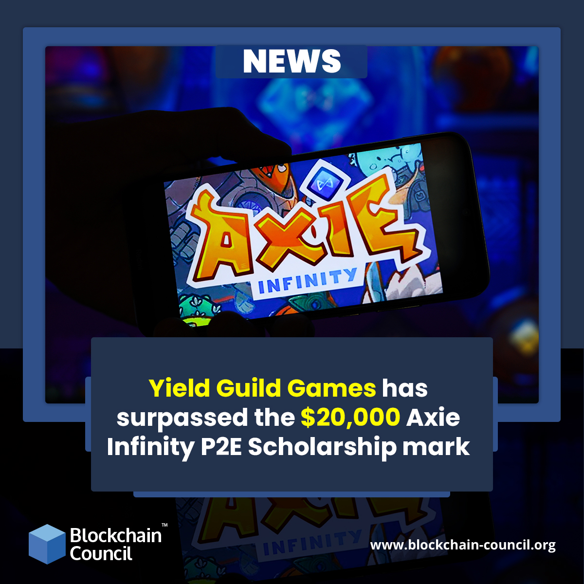 Yield Guild Games has surpassed the $20,000 Axie Infinity P2E Scholarship mark