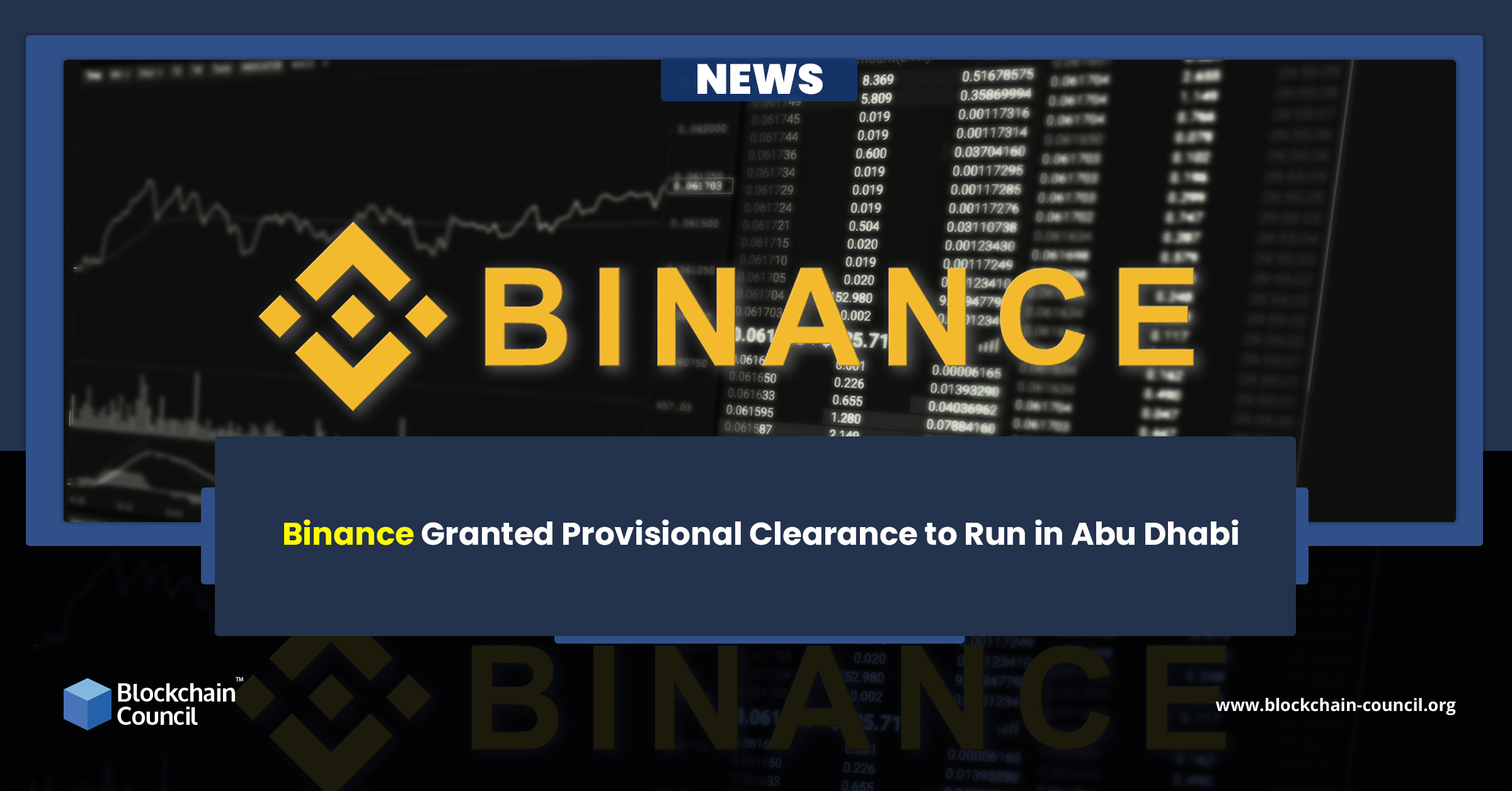 Binance Granted Provisional Clearance to Run in Abu Dhabi