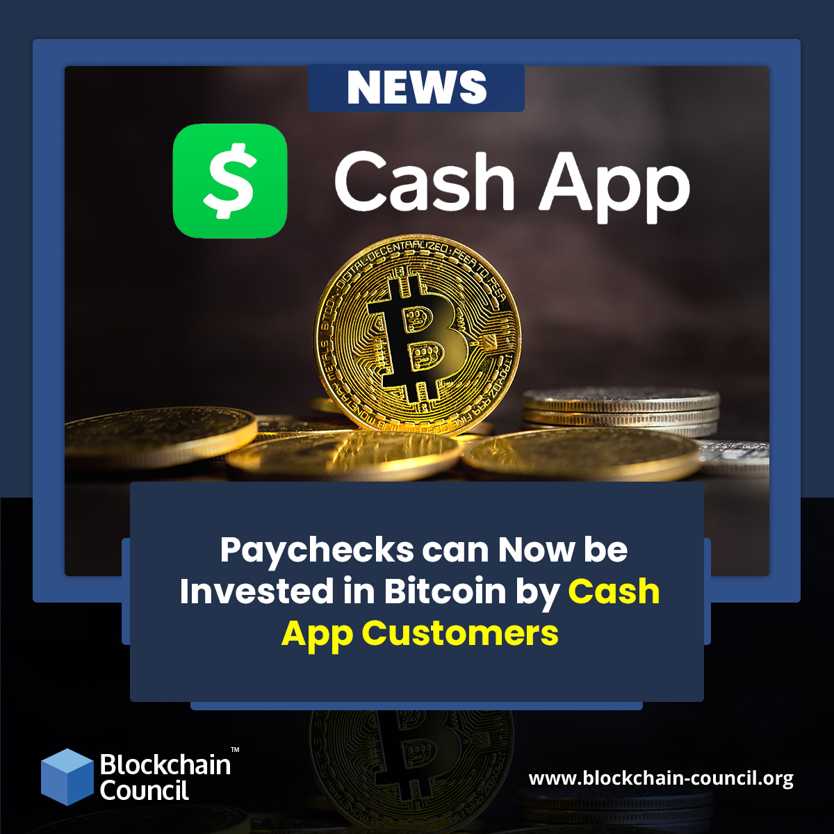 Paychecks can Now be Invested in Bitcoin by Cash App Customers