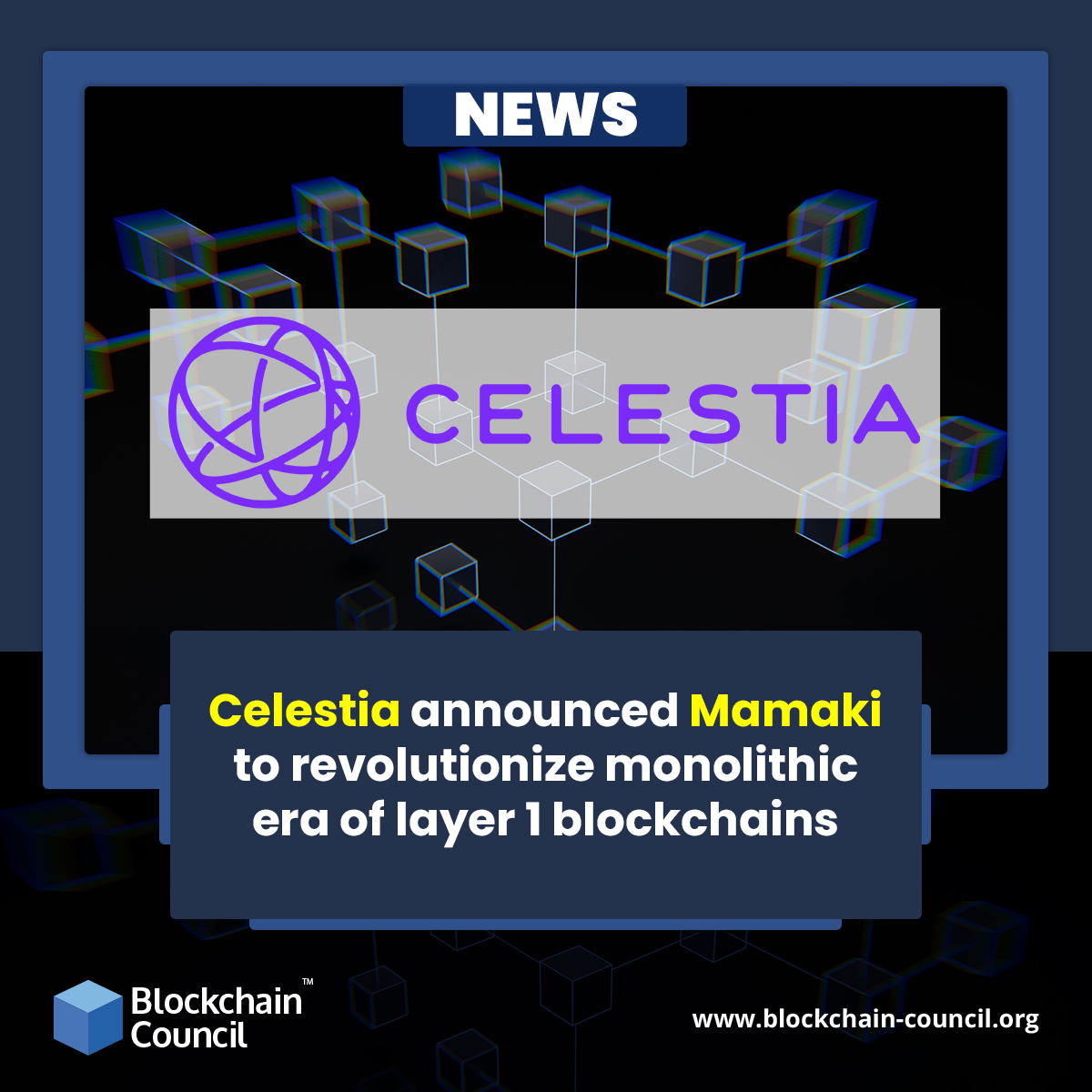 Celestia ha annunciato che Mamaki rivoluzionerà l'era monolitica delle blockchain di livello 1