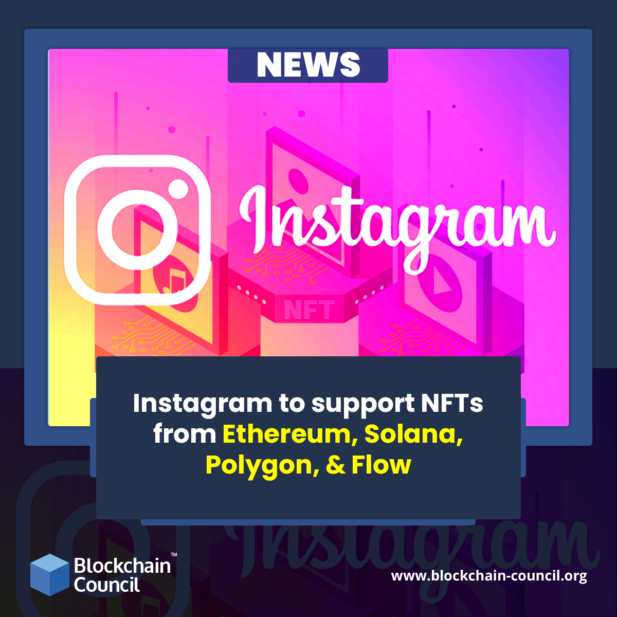 Instagram to support NFTs from Ethereum, Solana, Polygon, & Flow