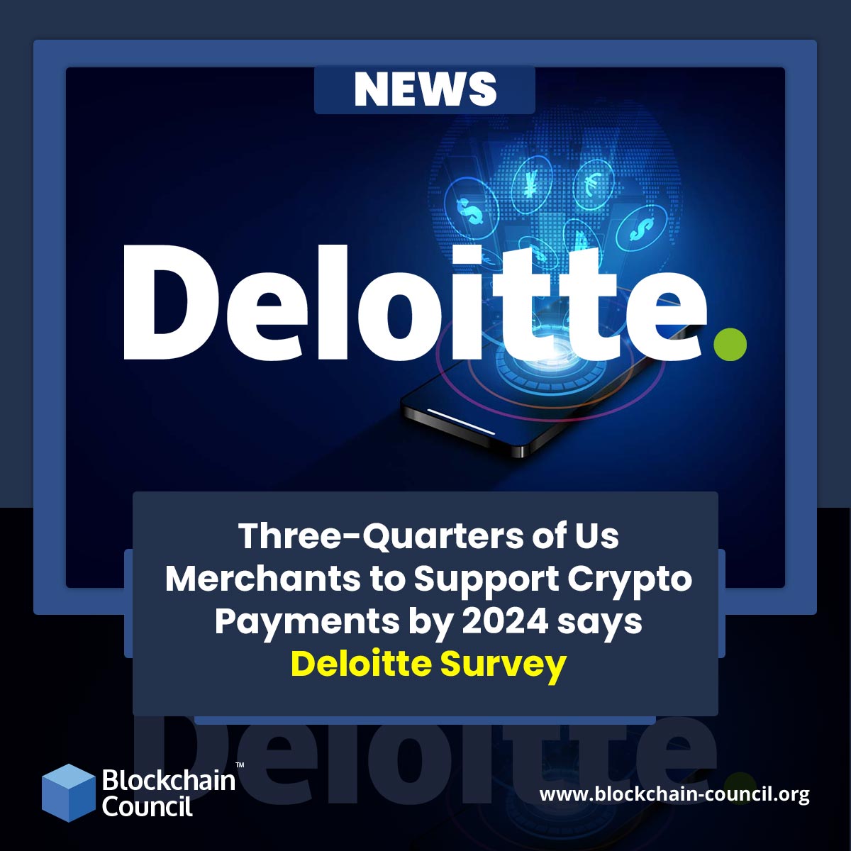 Three-Quarters of Us Merchants to Support Crypto Payments by 2024 says Deloitte Survey