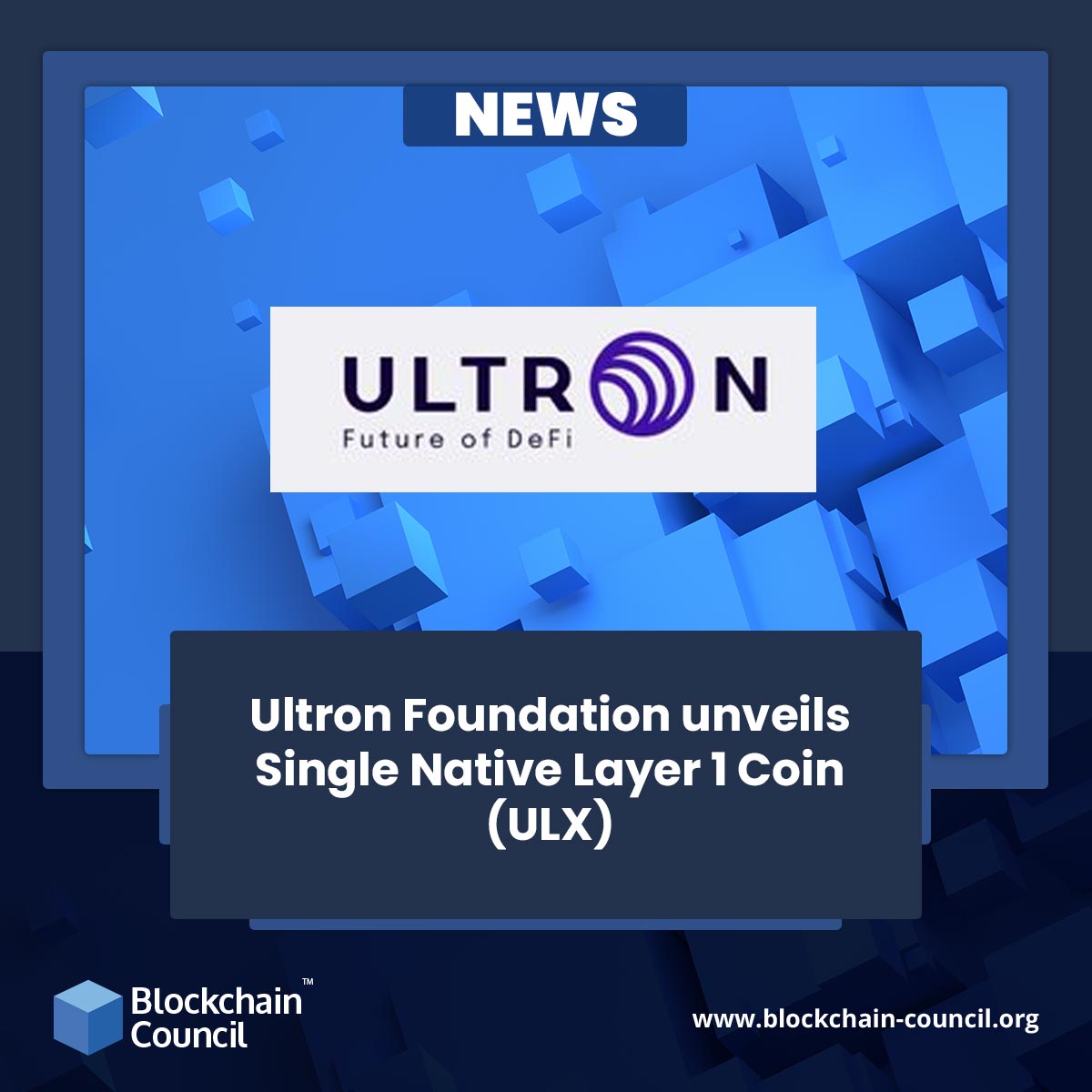 Ultron Foundation unveils Single Native Layer 1 Coin (ULX)