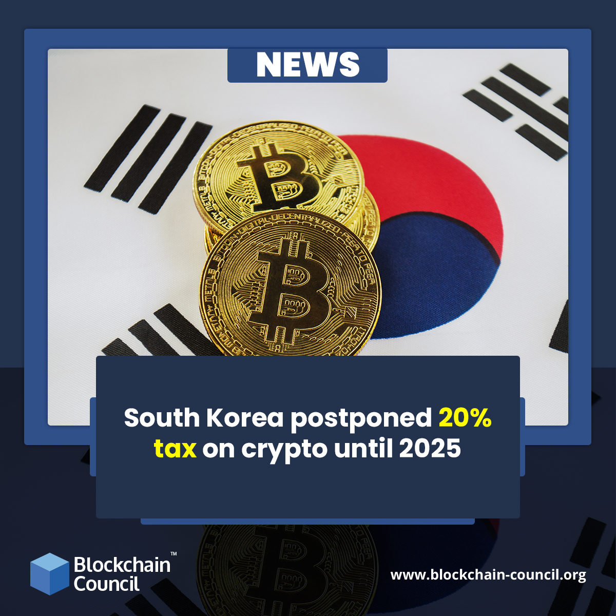 South Korea postponed 20% tax on crypto until 2025