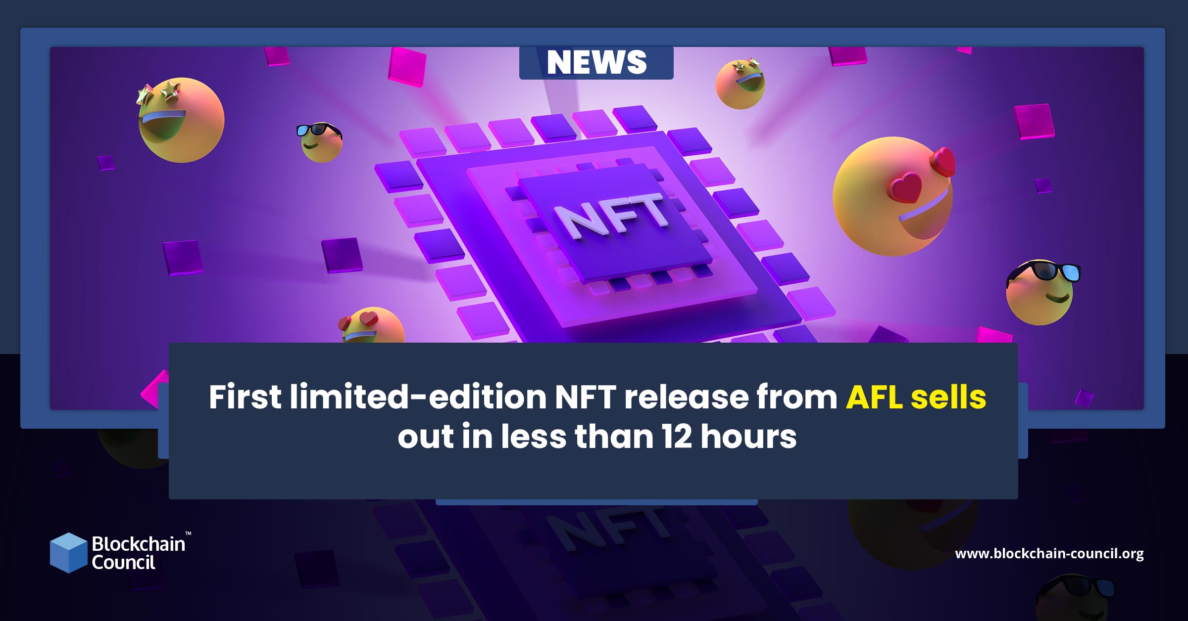 First limited-edition NFT release from AFL sells out in less than 12 hours