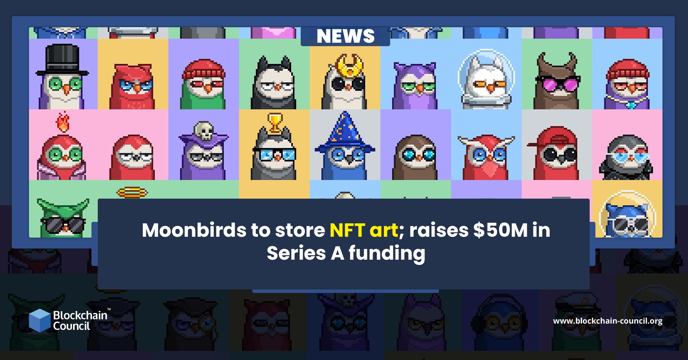 Moonbirds to store NFT art; raises $50M in Series A funding