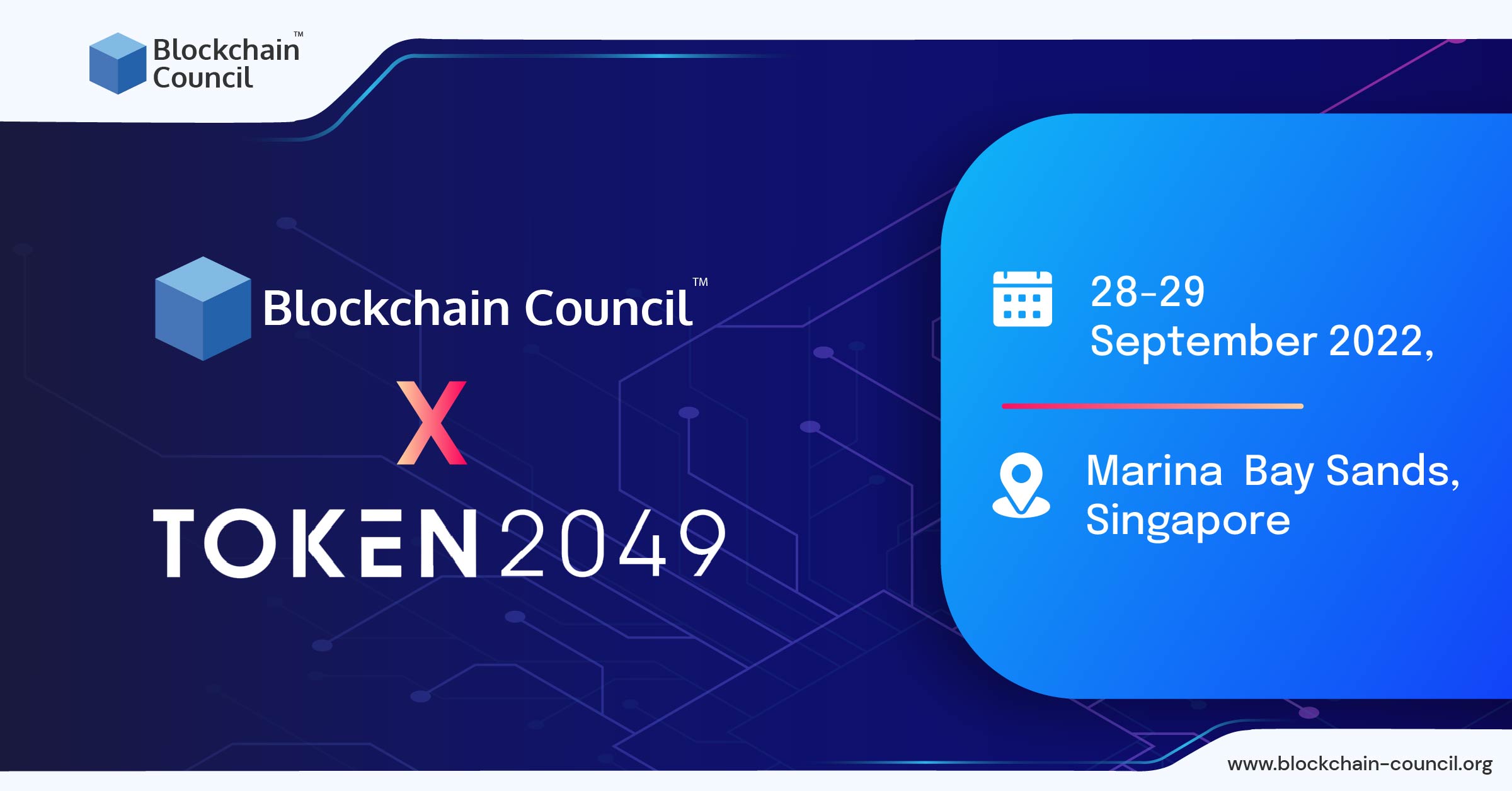 Blockchain Council Partners With TOKEN2049 Singapore - Asia’s Premier Crypto Event