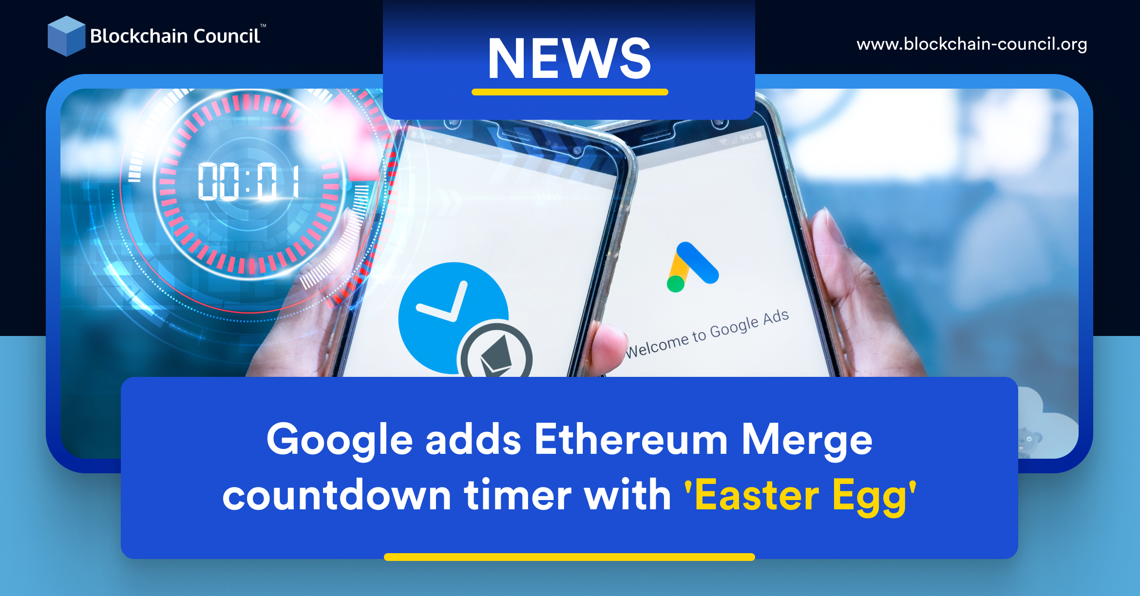 Google adds Ethereum Merge countdown timer with 'Easter Egg'
