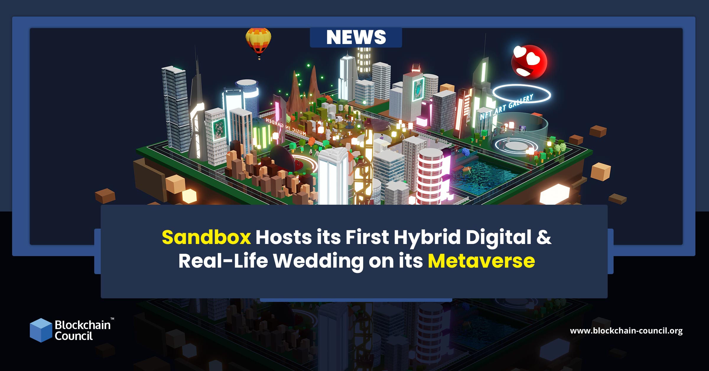 Sandbox Hosts its First Hybrid Digital & Real-Life Wedding on its Metaverse