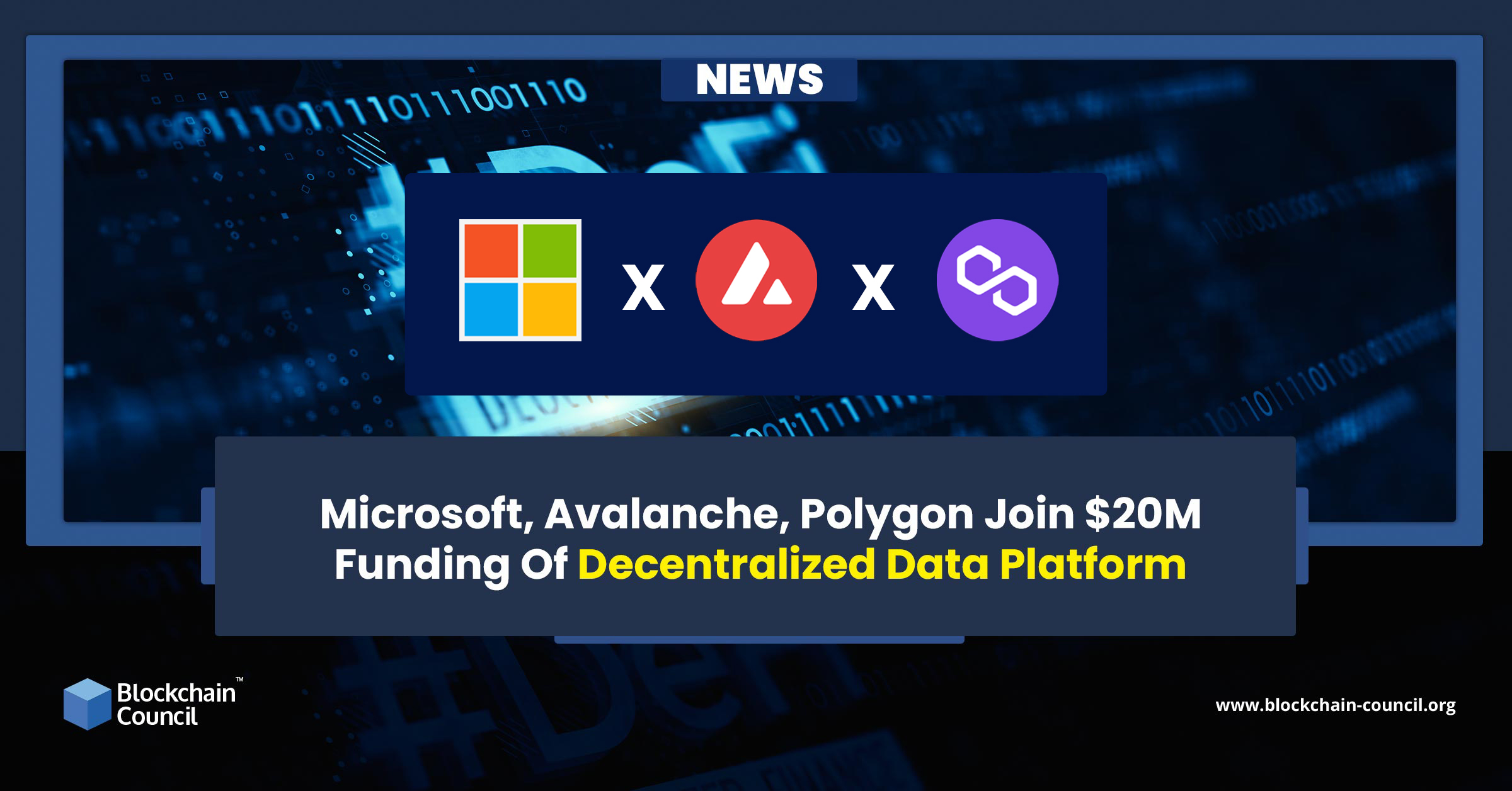 Microsoft, Avalanche, Polygon Join $20M Funding Of Decentralized Data Platform