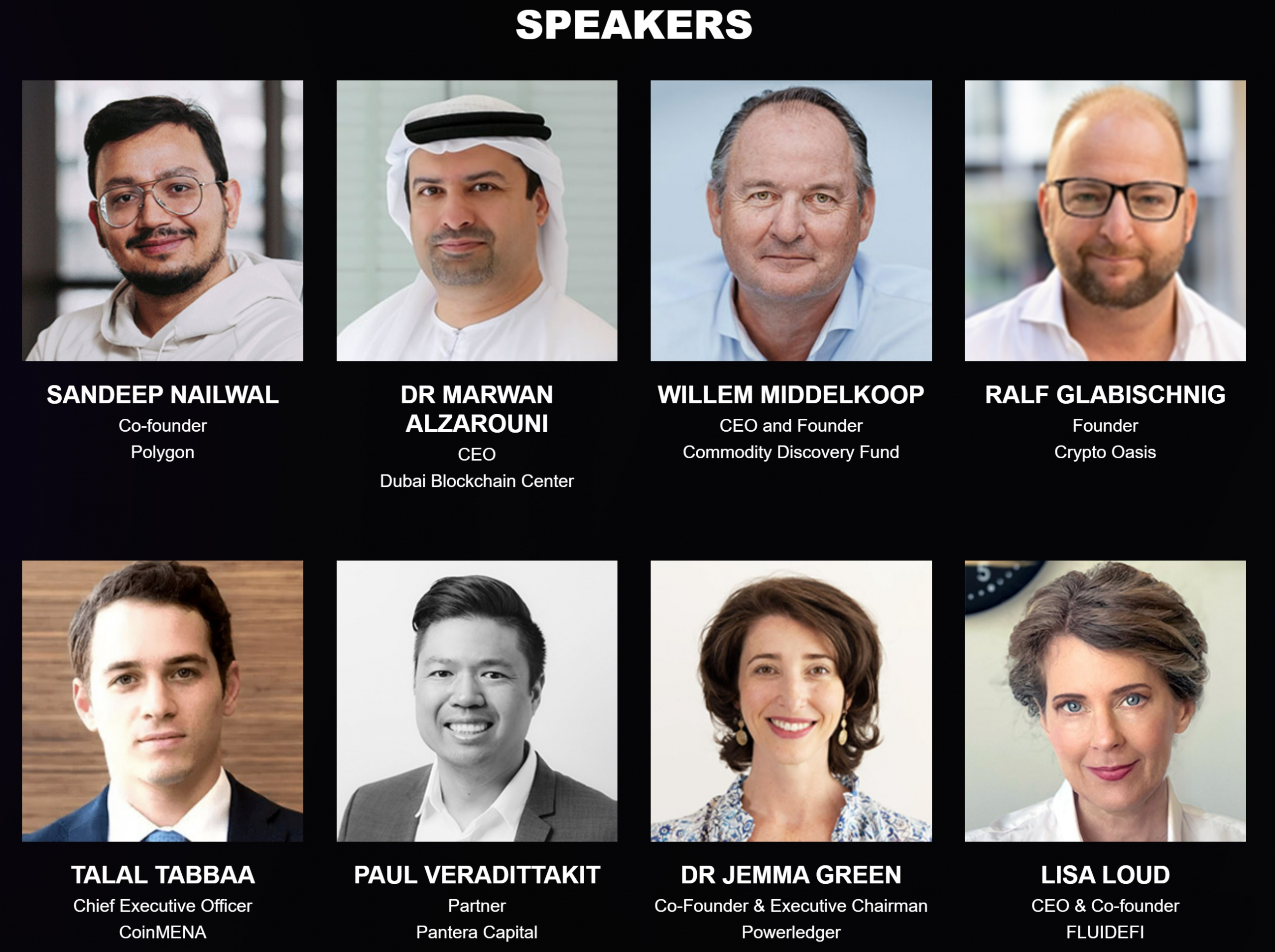 World Blockchain Summit Dubai Speakers