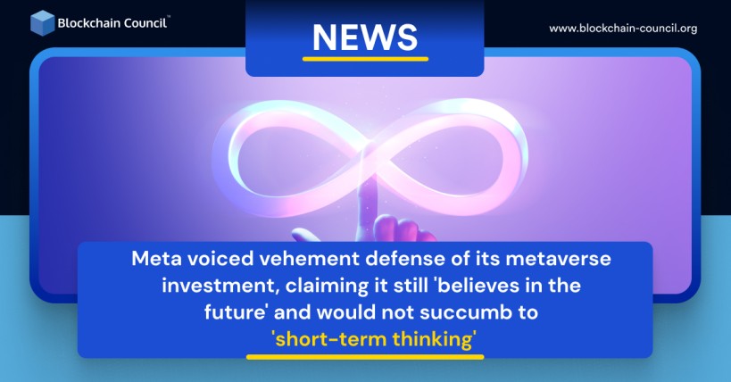 Meta voiced vehement defense of its metaverse investment, claiming it still ‘believes in the future’ and would not succumb to ‘short-term thinking’
