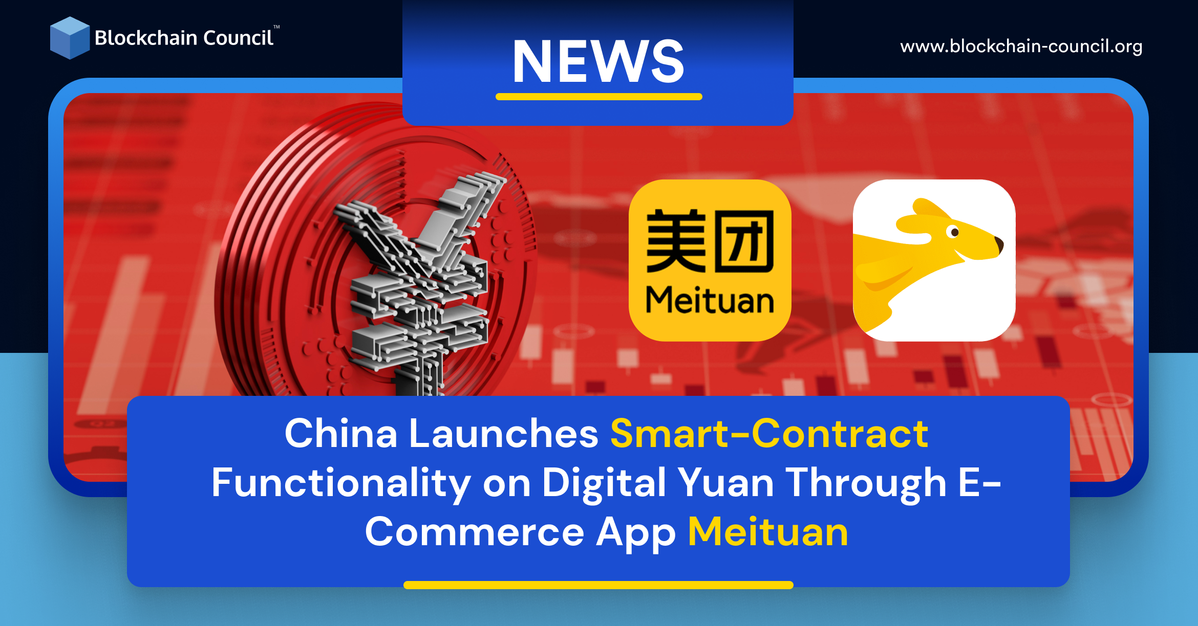 China Launches Smart-Contract Functionality on Digital Yuan Through E-Commerce App Meituan