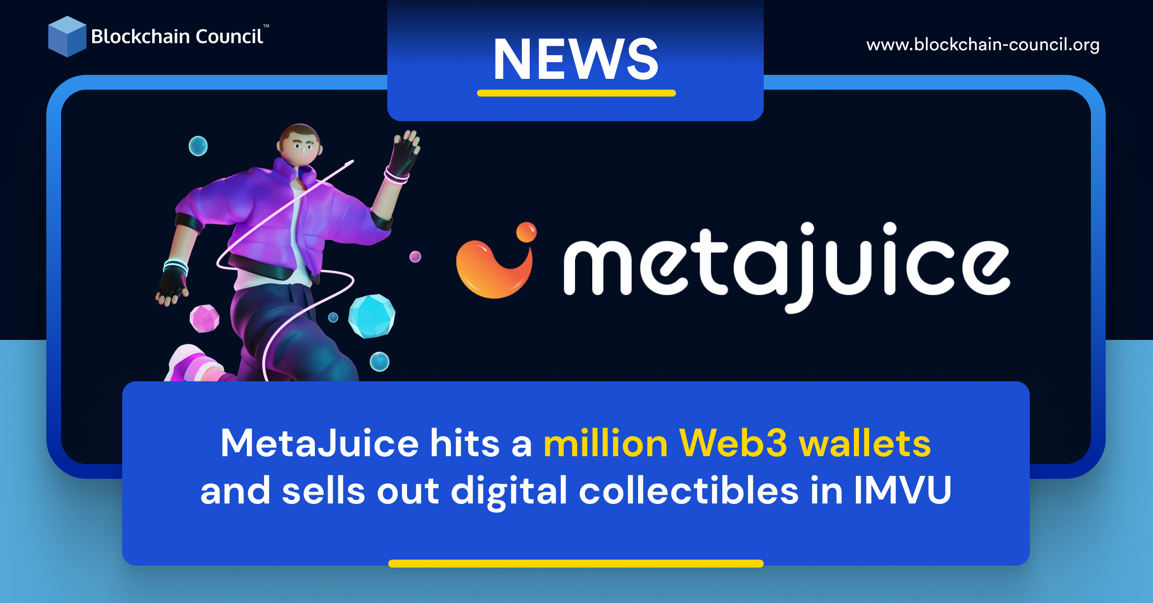 MetaJuice hits a million Web3 wallets and sells out digital collectibles in IMVU