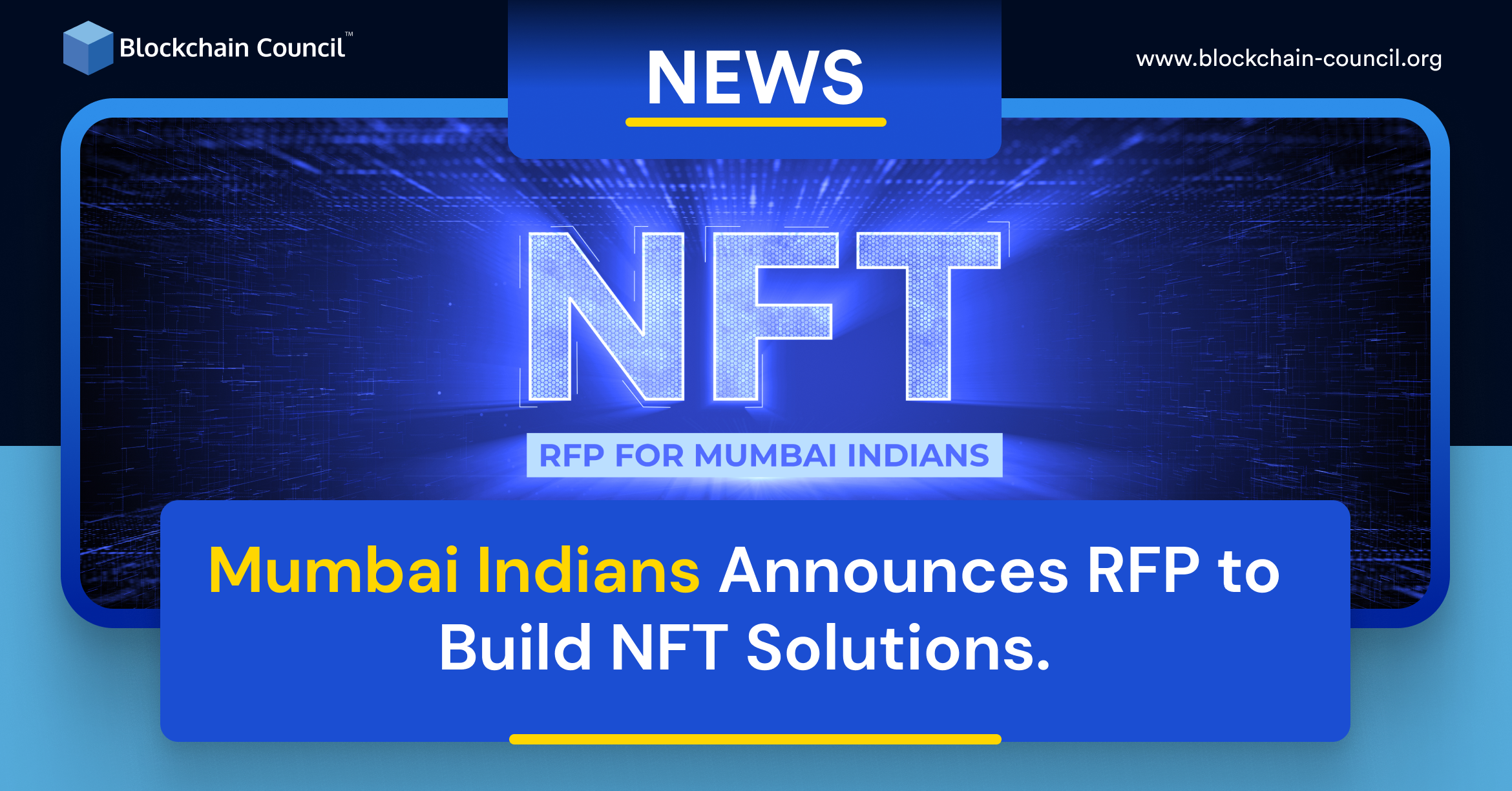 Mumbai Indians Announces RFP to build NFT Solutions
