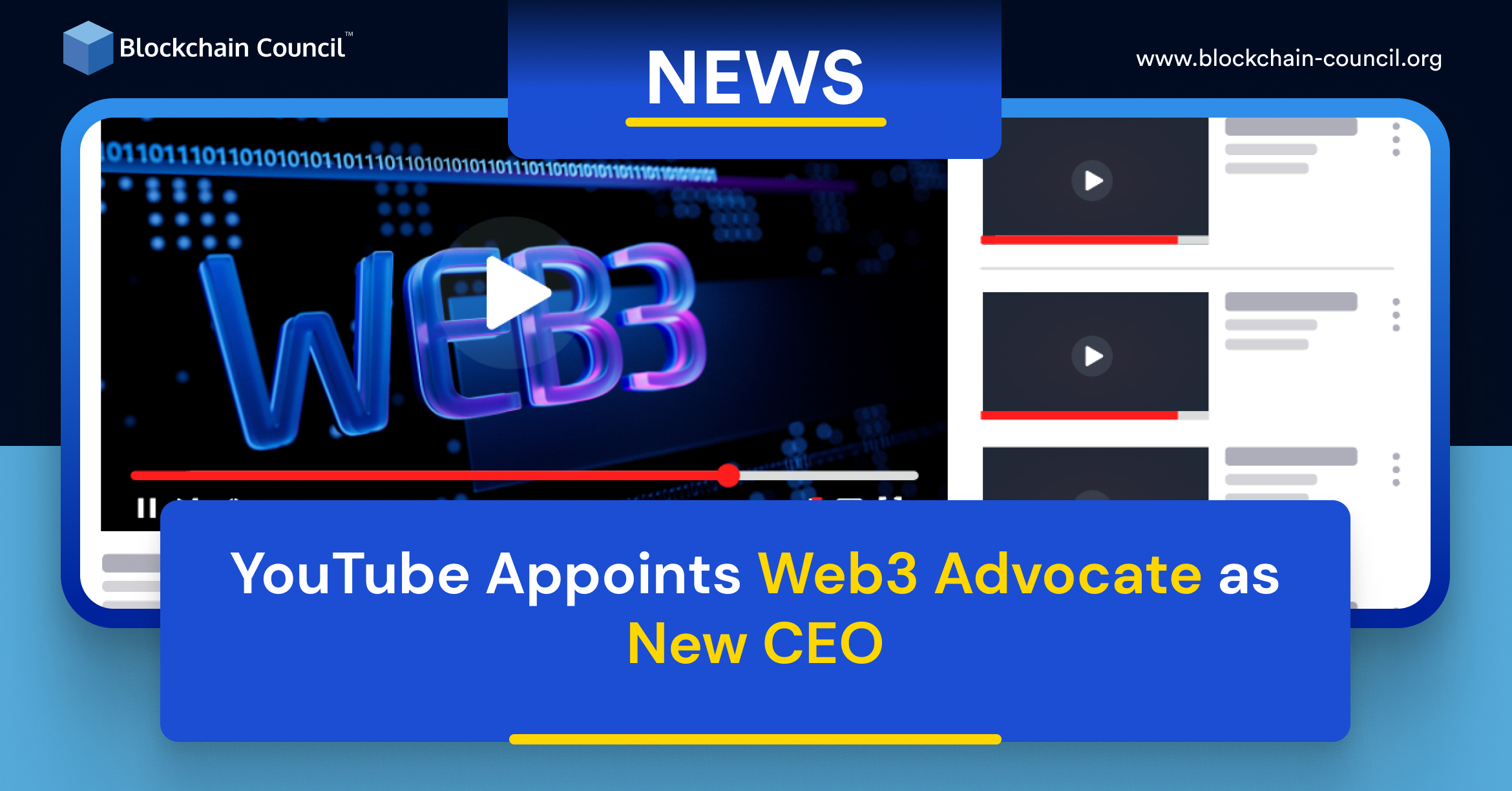 YouTube Appoints Web3 Advocate as New CEO