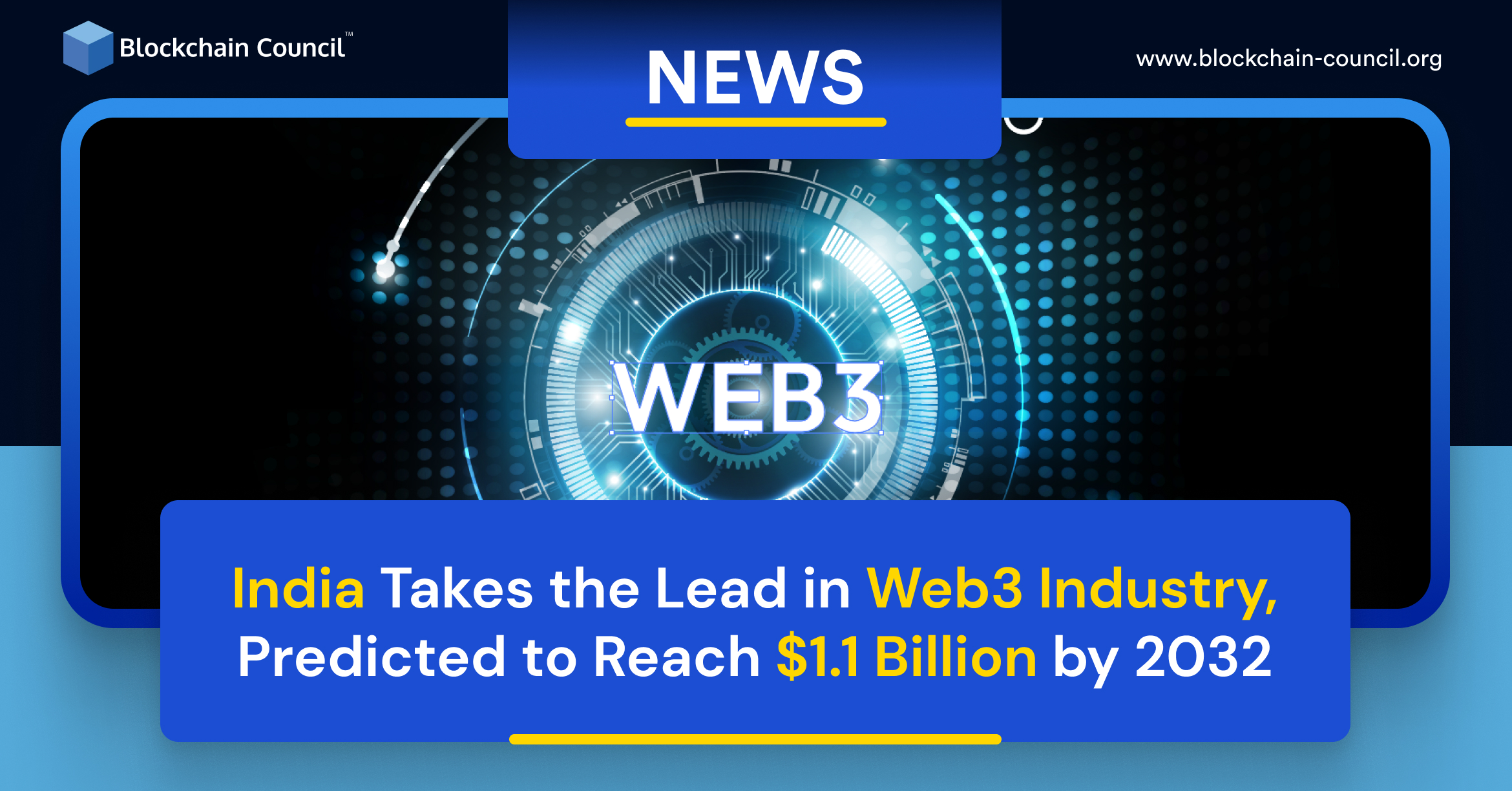 India Takes the Lead in Web3 Industry, Predicted to Reach $1.1 Billion by 2032