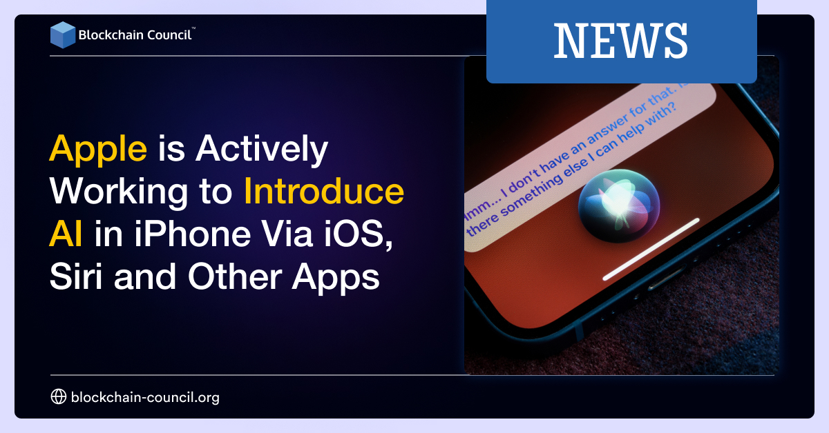 Apple is Actively Working to Introduce AI in iPhone Via iOS, Siri and Other Apps
