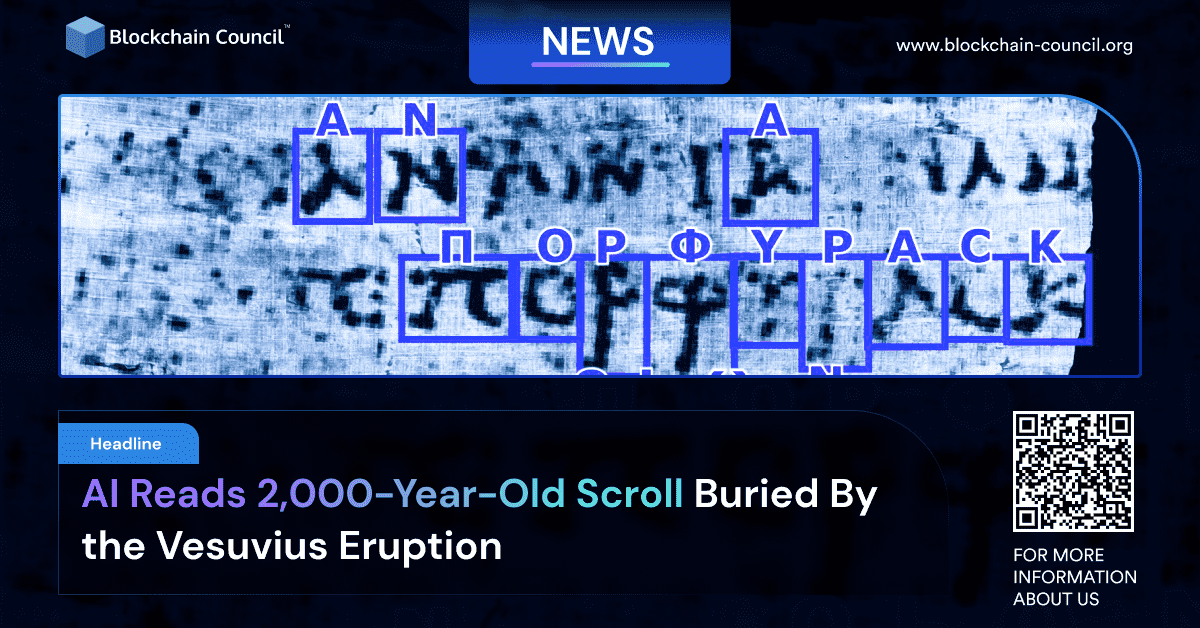 AI Reads 2,000-Year-Old Scroll Buried By the Vesuvius Eruption