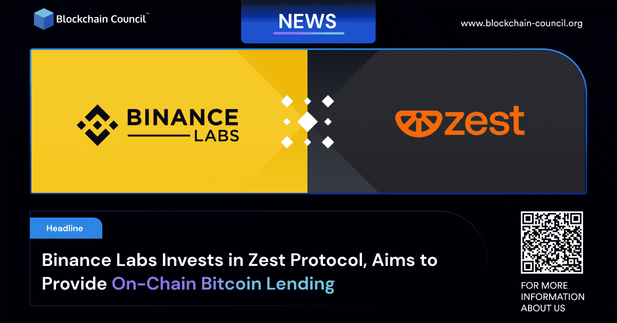 Binance Labs Invests in Zest Protocol, Aims to Provide On-Chain Bitcoin Lending