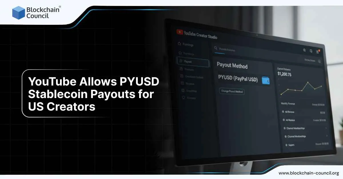 YouTube Allows PYUSD Stablecoin Payouts for US Creators