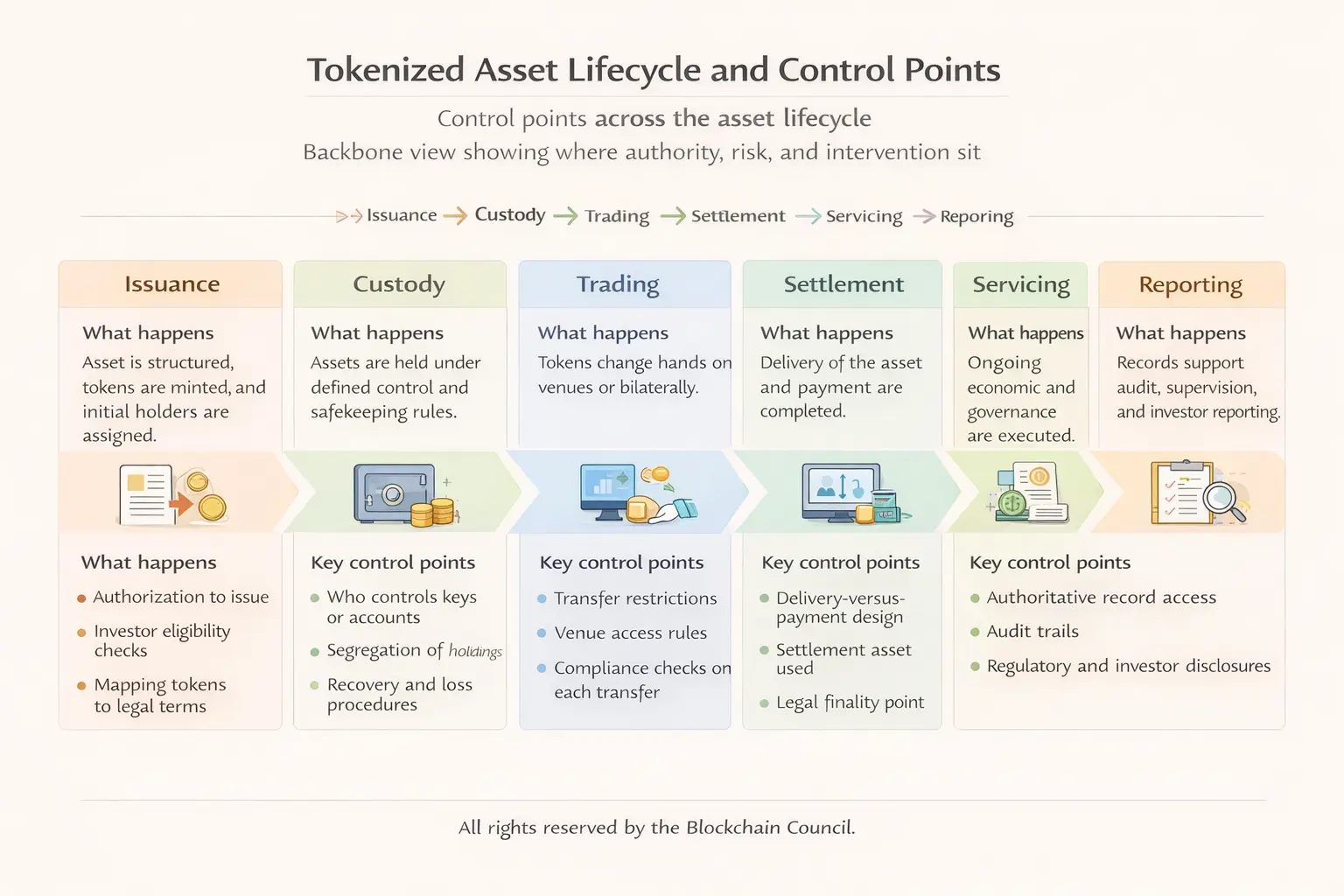 Tokenized asset lifecycle