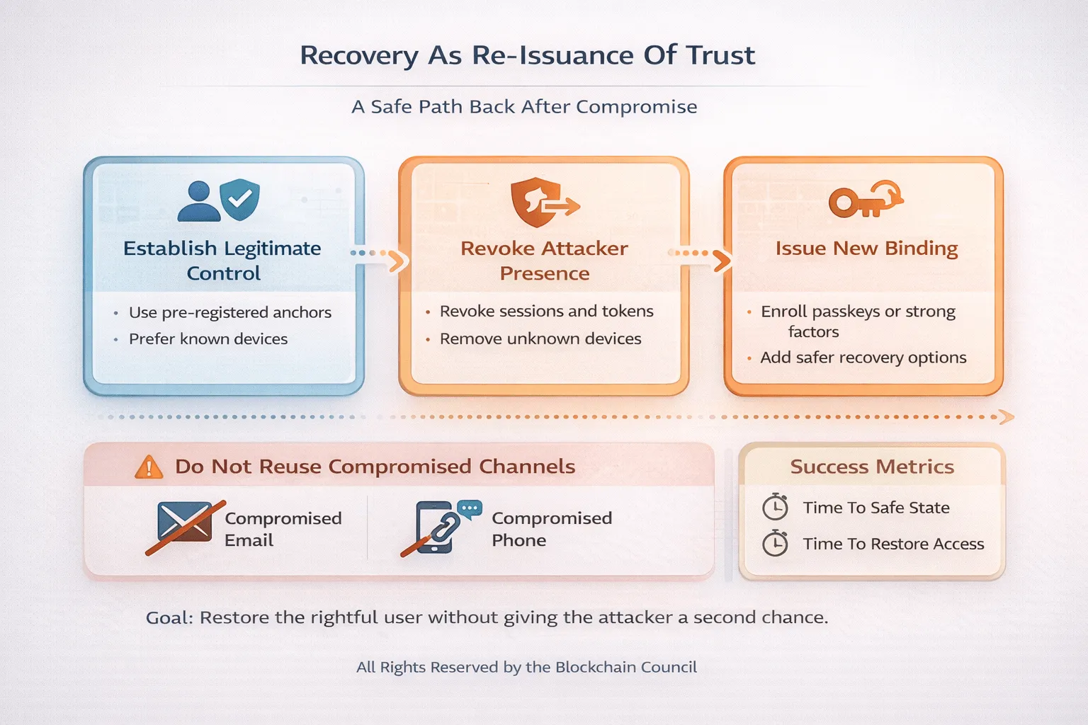 Recovery process after compromise infographic