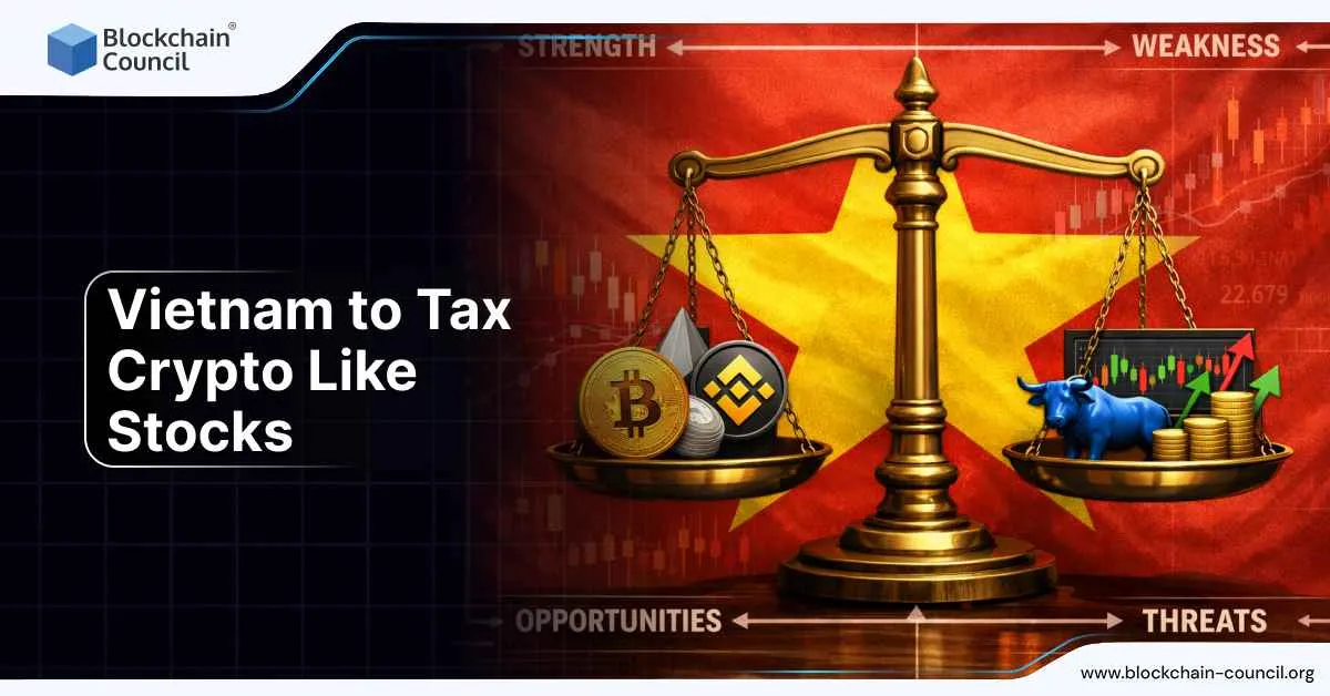 Vietnam to Tax Crypto Like Stocks